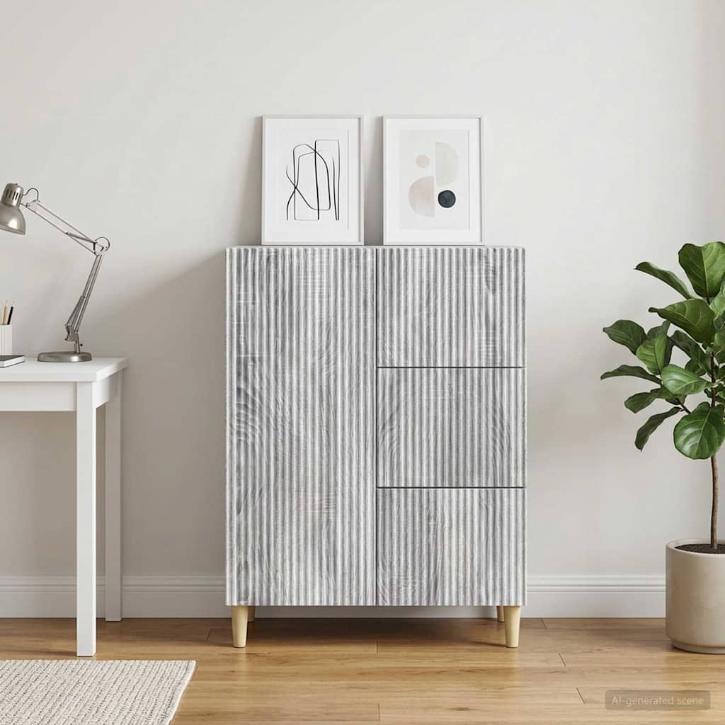 vidaXL Bufet Szary Sonoma 66 x 34,5 x 90 cm Drewno inżynieryjne