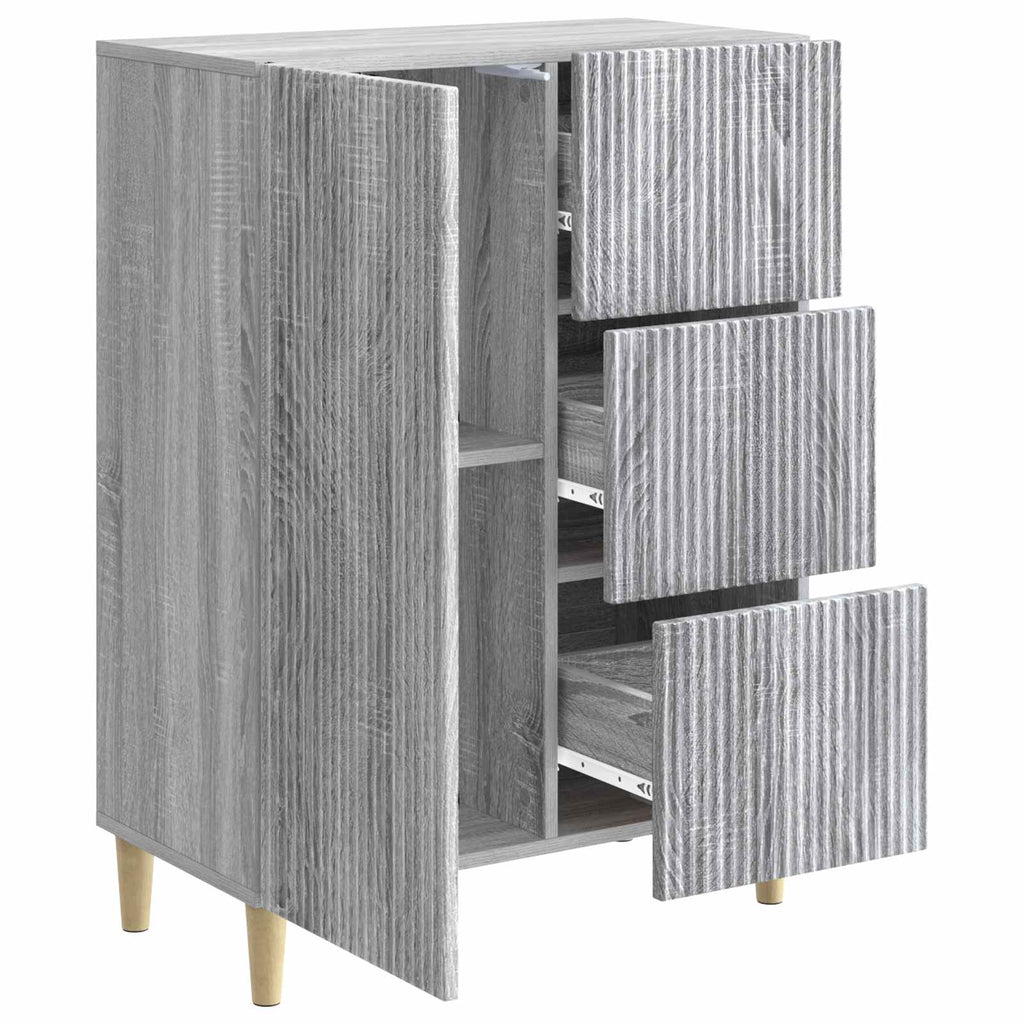 vidaXL Bufet Szary Sonoma 66 x 34,5 x 90 cm Drewno inżynieryjne