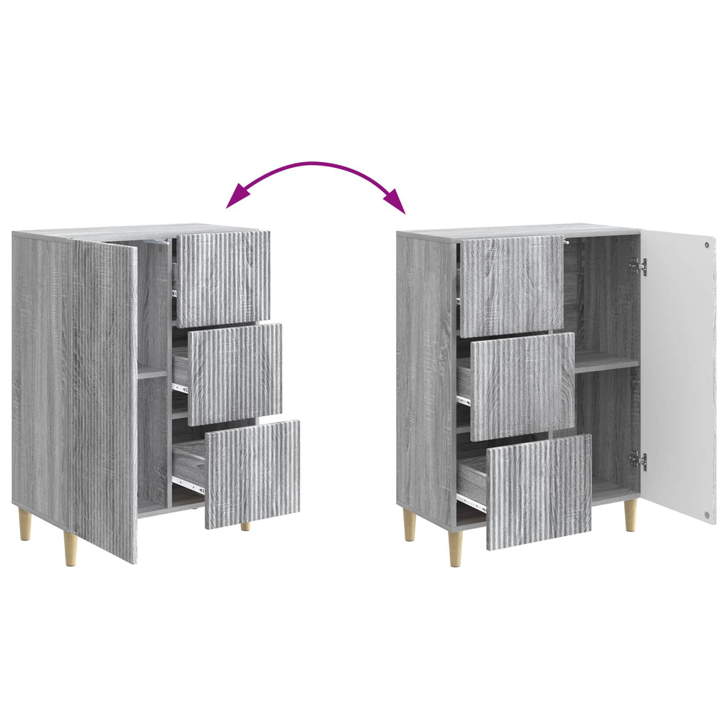 vidaXL Bufet Szary Sonoma 66 x 34,5 x 90 cm Drewno inżynieryjne