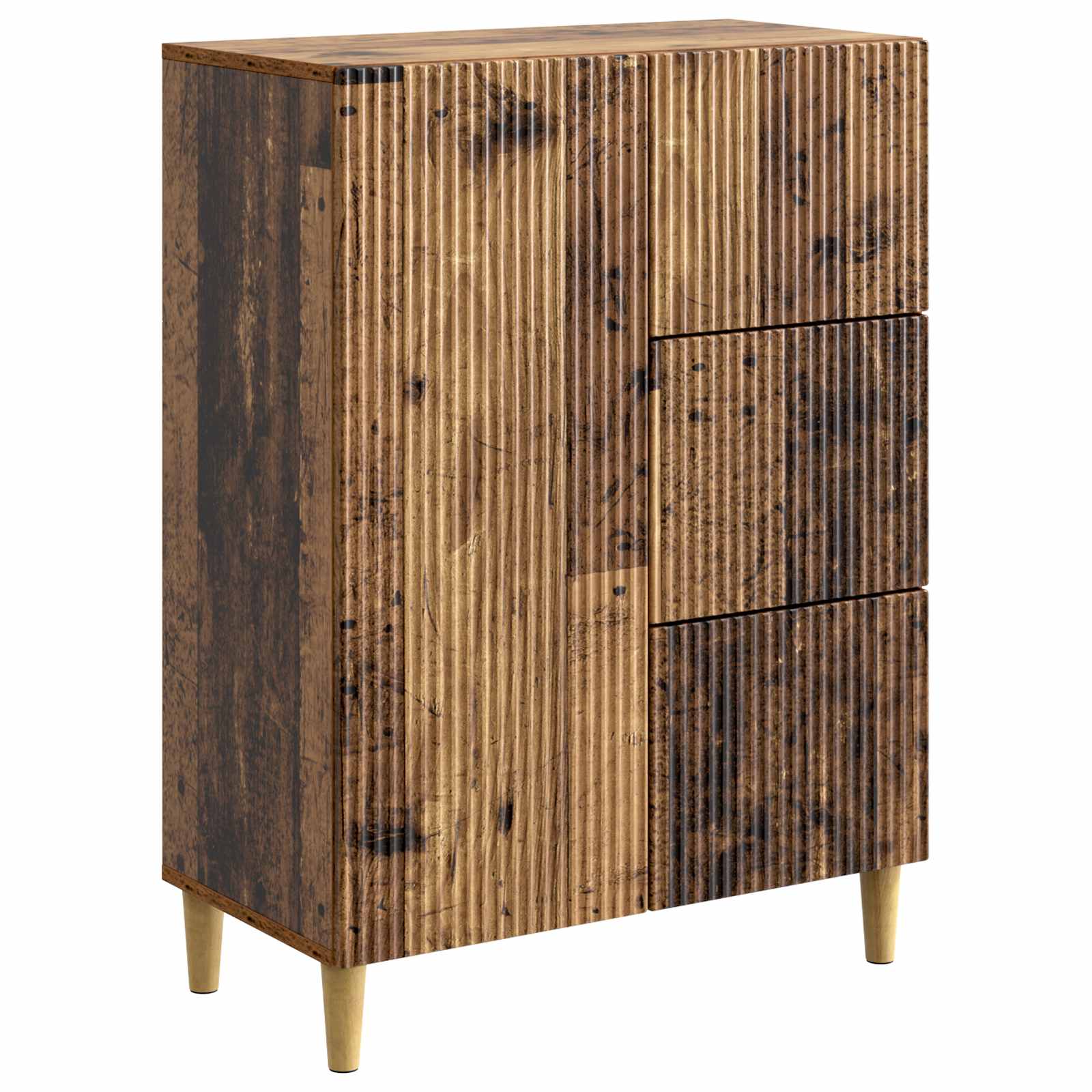 vidaXL Bufet Stare drewno 66 x 34,5 x 90 cm Drewno inżynieryjne