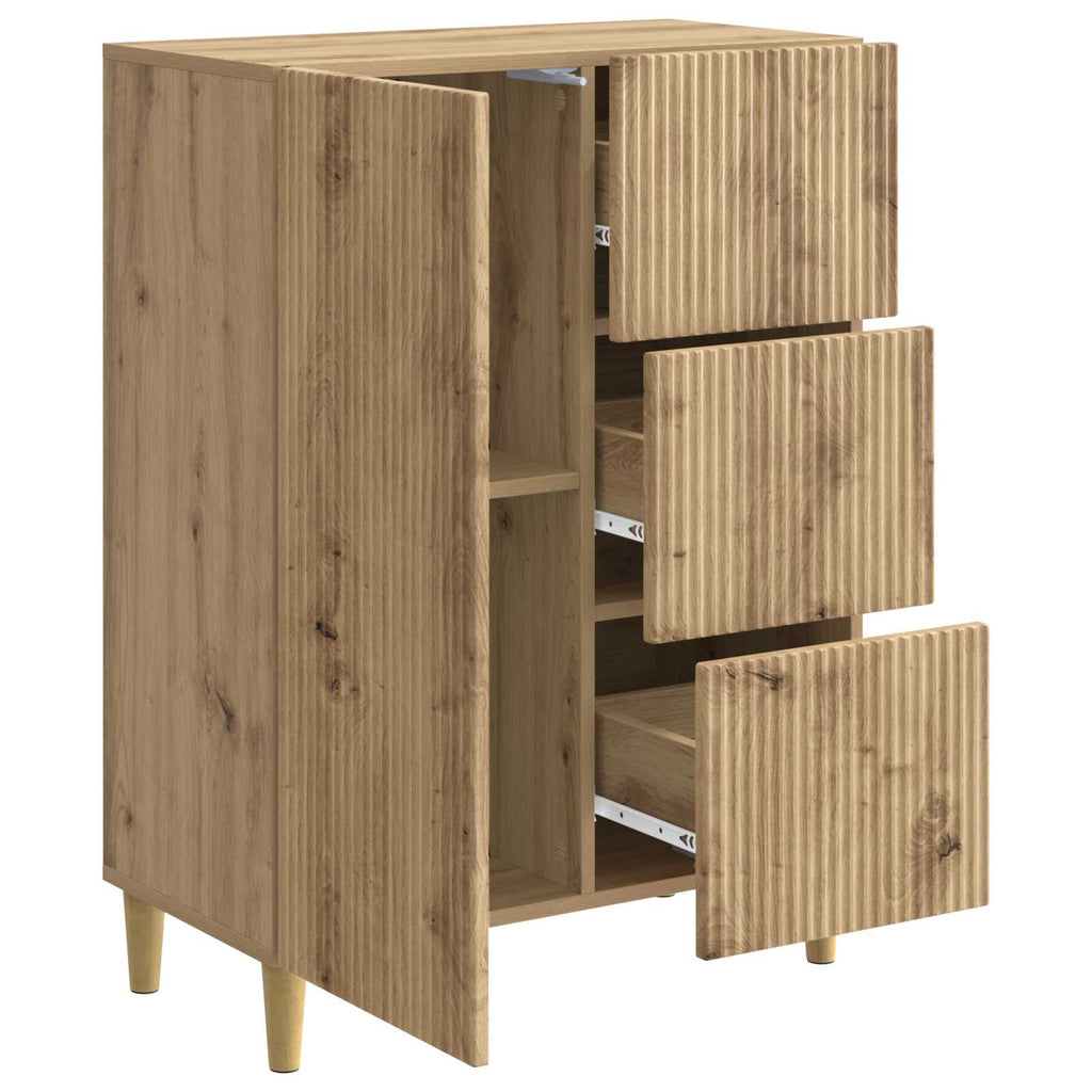 vidaXL Bufet Dąb artisan 66 x 34,5 x 90 cm Drewno inżynieryjne