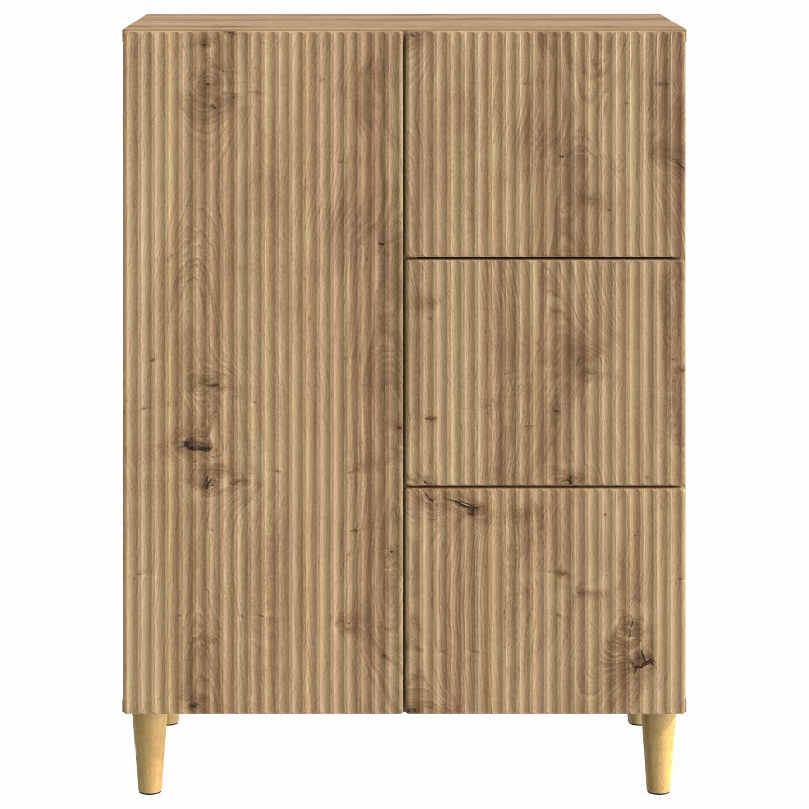 vidaXL Bufet Dąb artisan 66 x 34,5 x 90 cm Drewno inżynieryjne