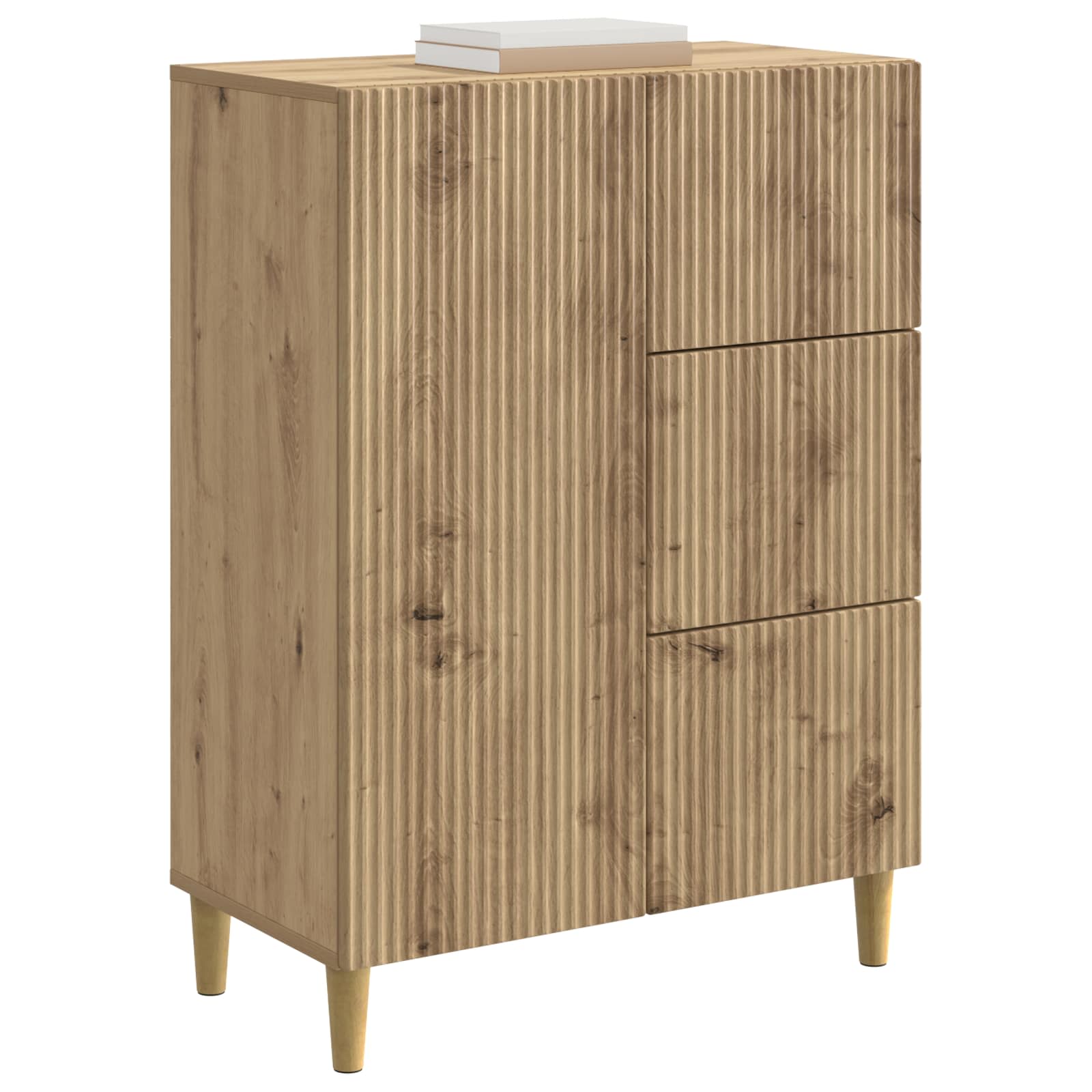 vidaXL Bufet Dąb artisan 66 x 34,5 x 90 cm Drewno inżynieryjne