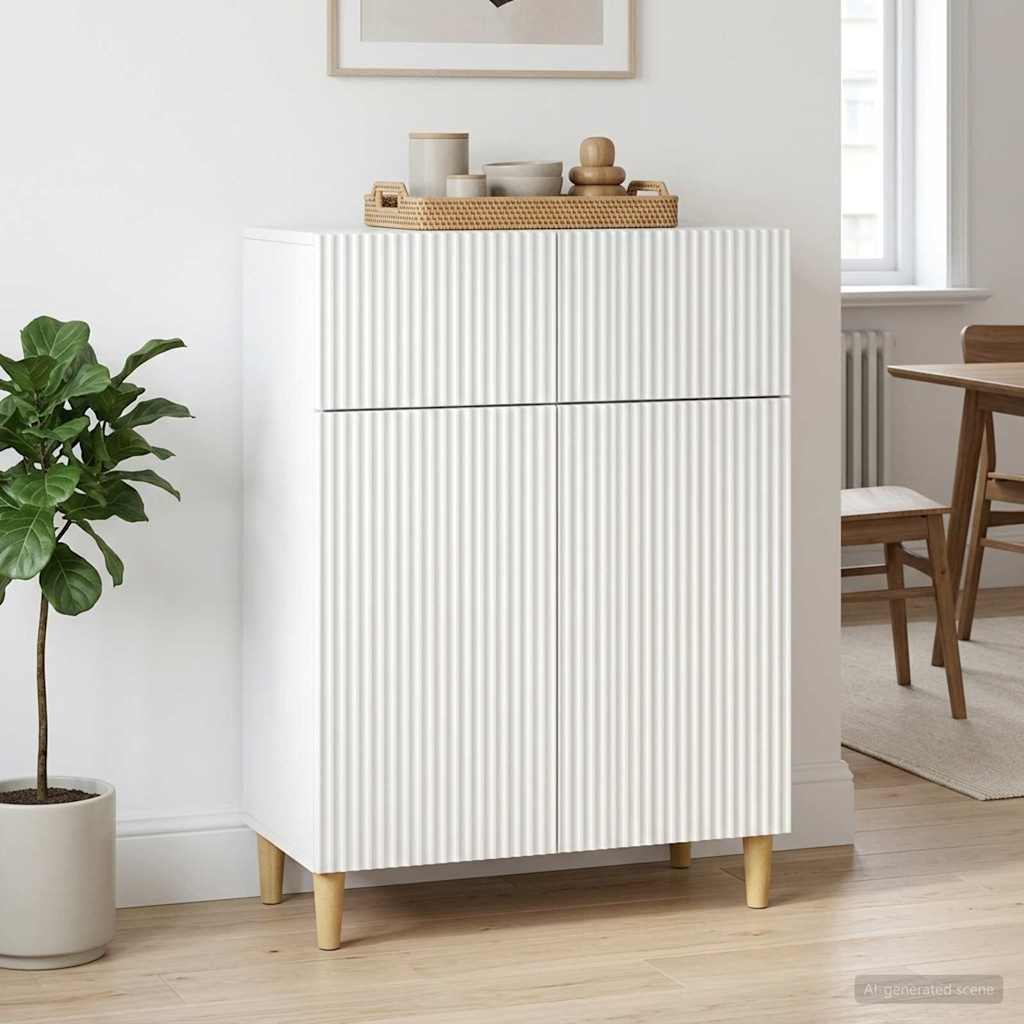 vidaXL Bufet Biały 66 x 34,5 x 90 cm Drewno inżynieryjne