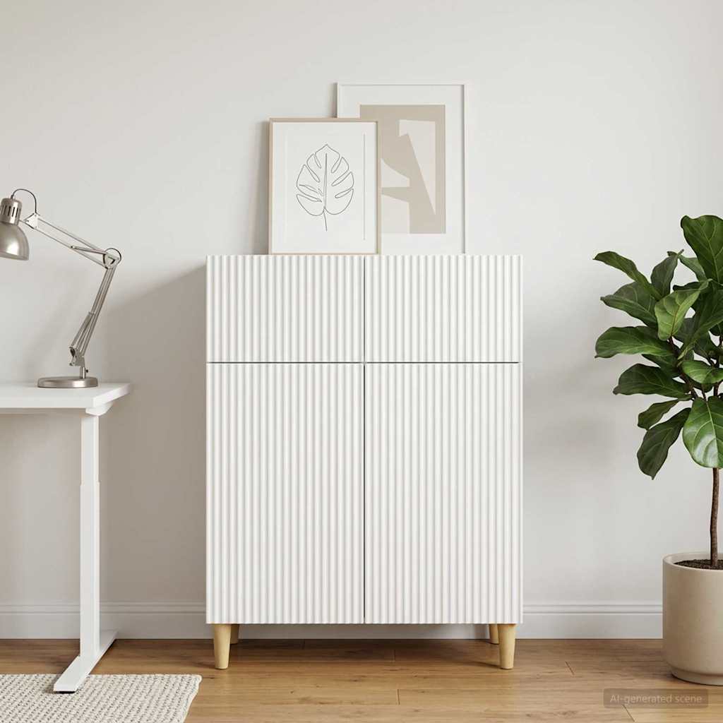 vidaXL Bufet Biały 66 x 34,5 x 90 cm Drewno inżynieryjne