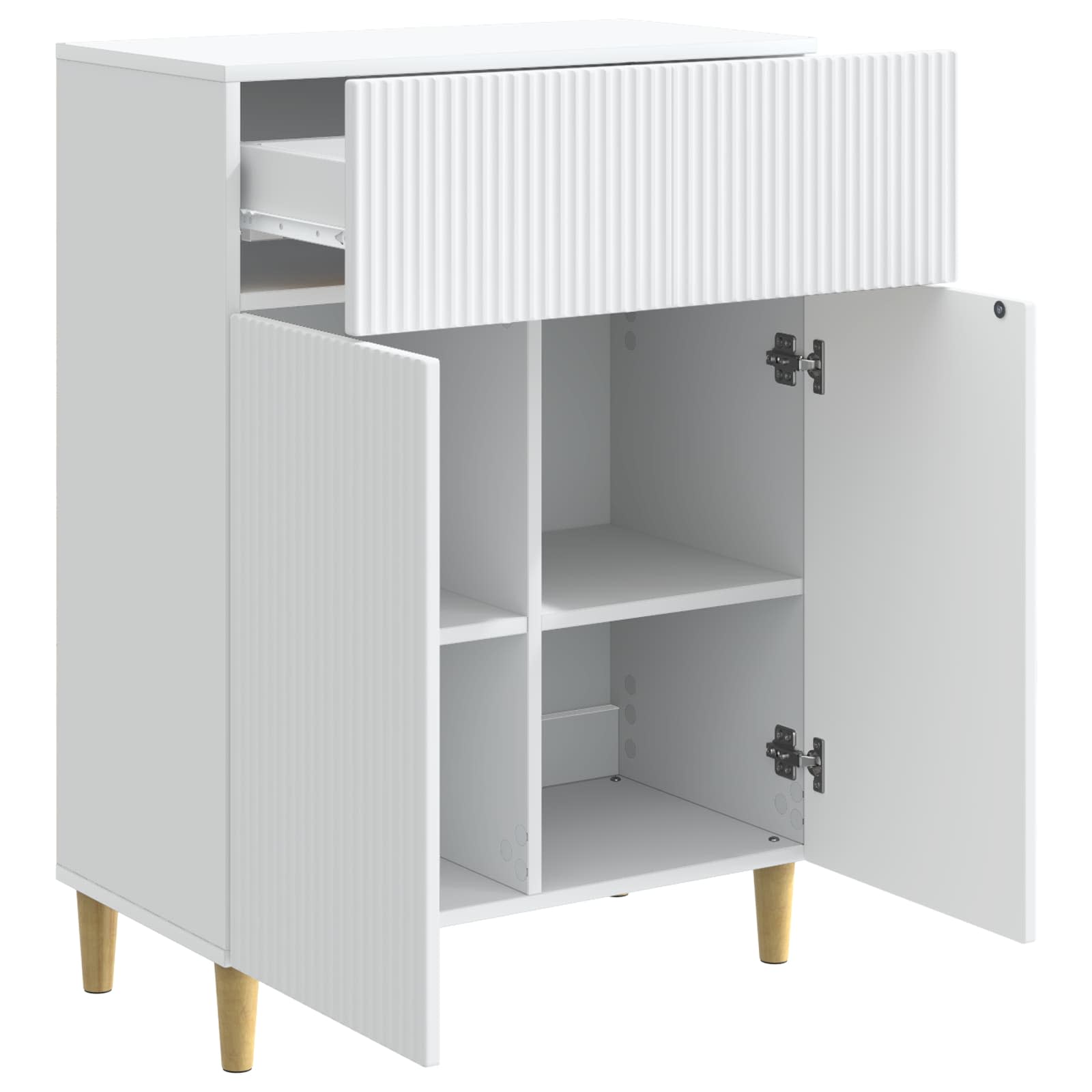 vidaXL Bufet Biały 66 x 34,5 x 90 cm Drewno inżynieryjne