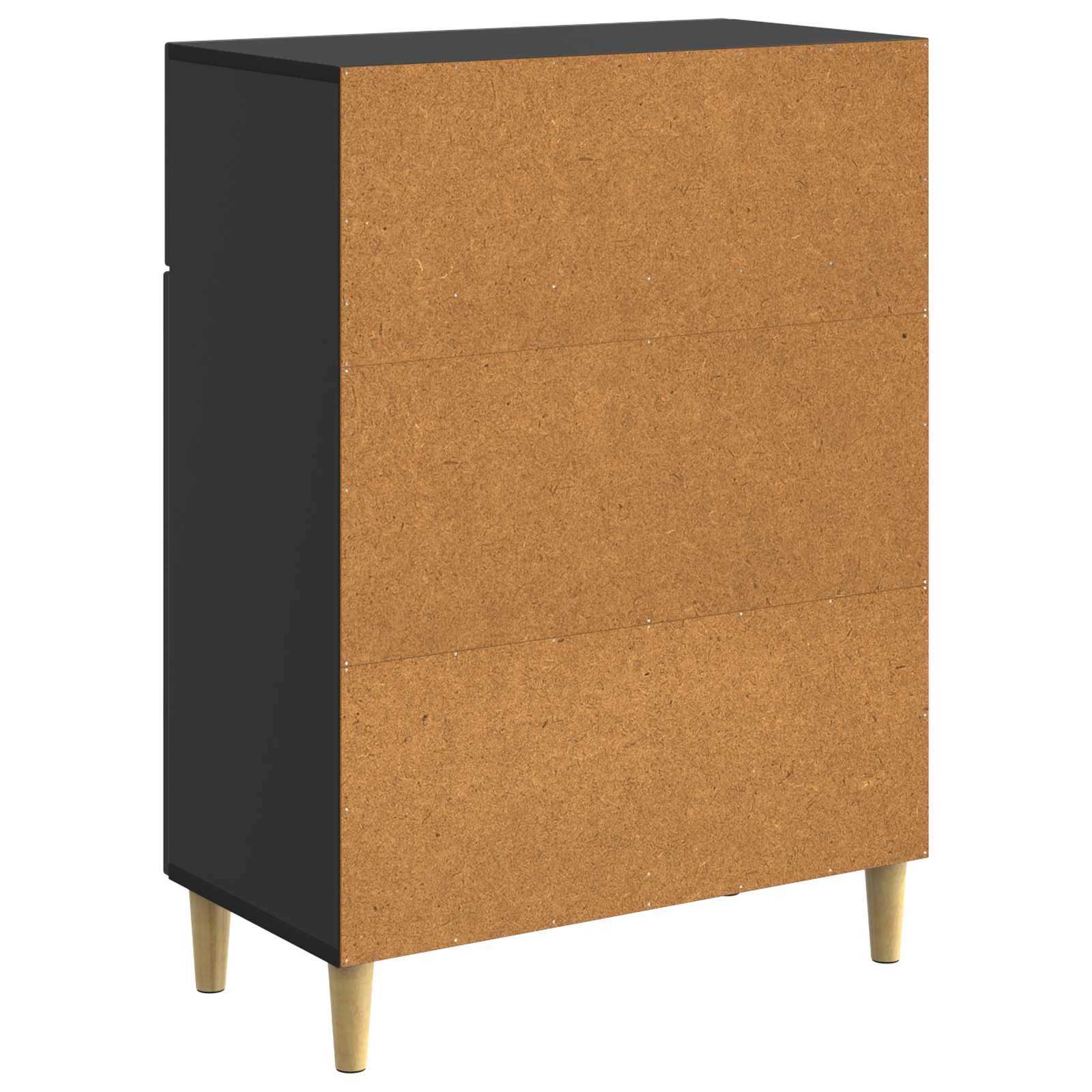 vidaXL Bufet z szufladą Czarny 66 x 34,5 x 90 cm Drewno inżynieryjne