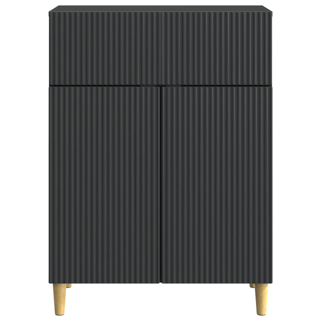 vidaXL Bufet z szufladą Czarny 66 x 34,5 x 90 cm Drewno inżynieryjne