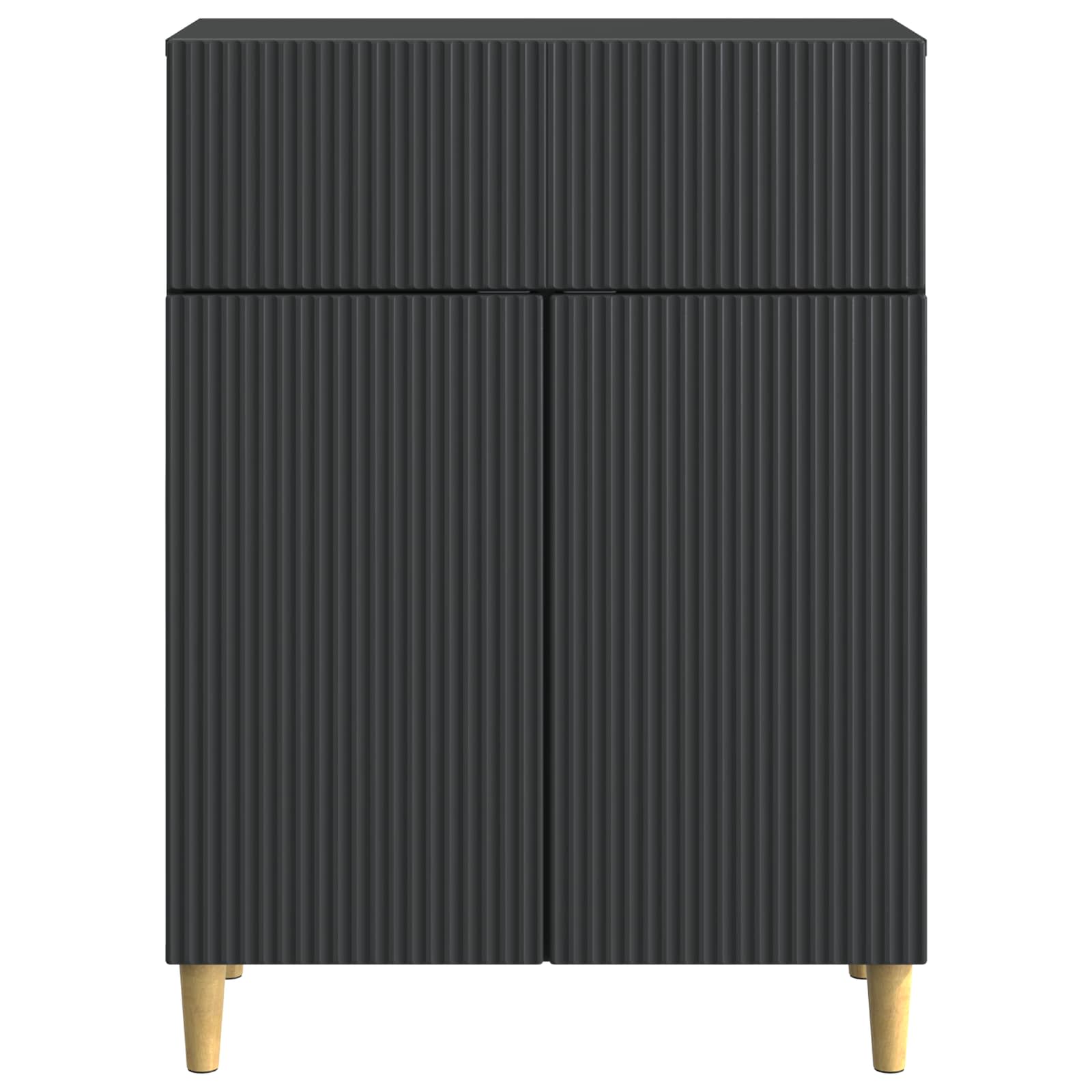 vidaXL Bufet z szufladą Czarny 66 x 34,5 x 90 cm Drewno inżynieryjne
