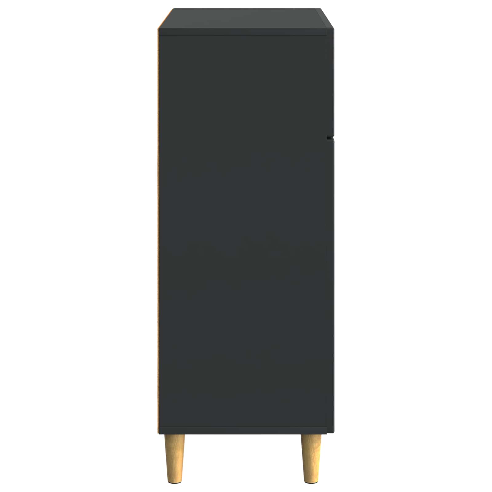 vidaXL Bufet z szufladą Czarny 66 x 34,5 x 90 cm Drewno inżynieryjne
