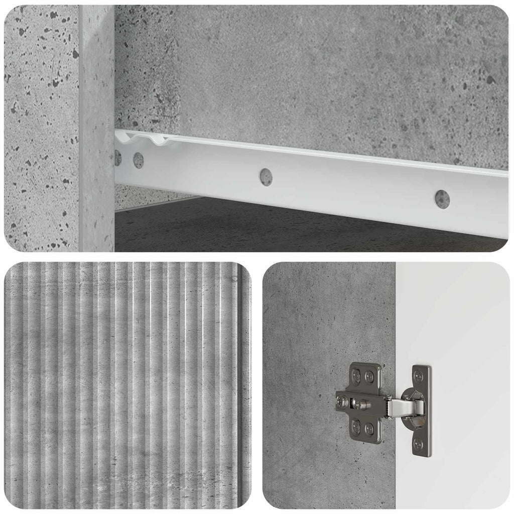 vidaXL Bufet Betonowy szary 66 x 34,5 x 90 cm Drewno inżynieryjne