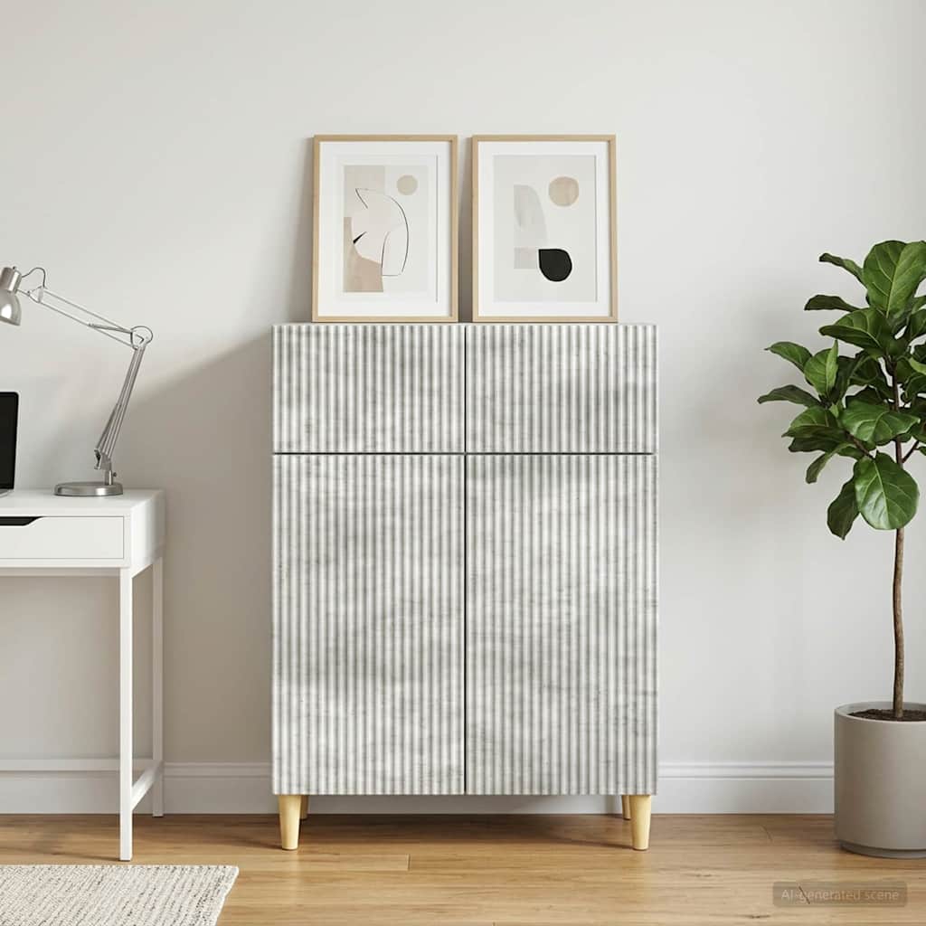 vidaXL Bufet Betonowy szary 66 x 34,5 x 90 cm Drewno inżynieryjne