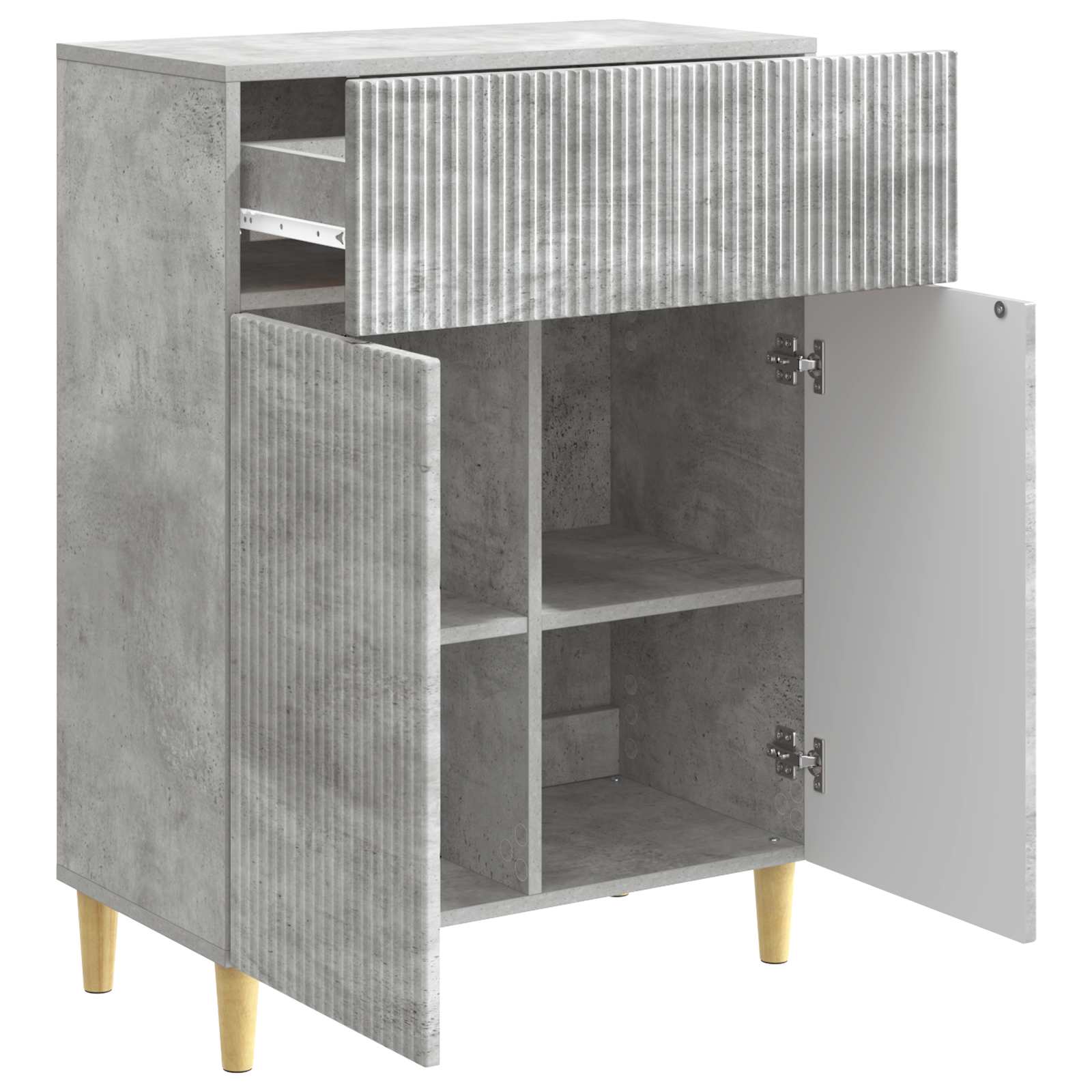 vidaXL Bufet Betonowy szary 66 x 34,5 x 90 cm Drewno inżynieryjne