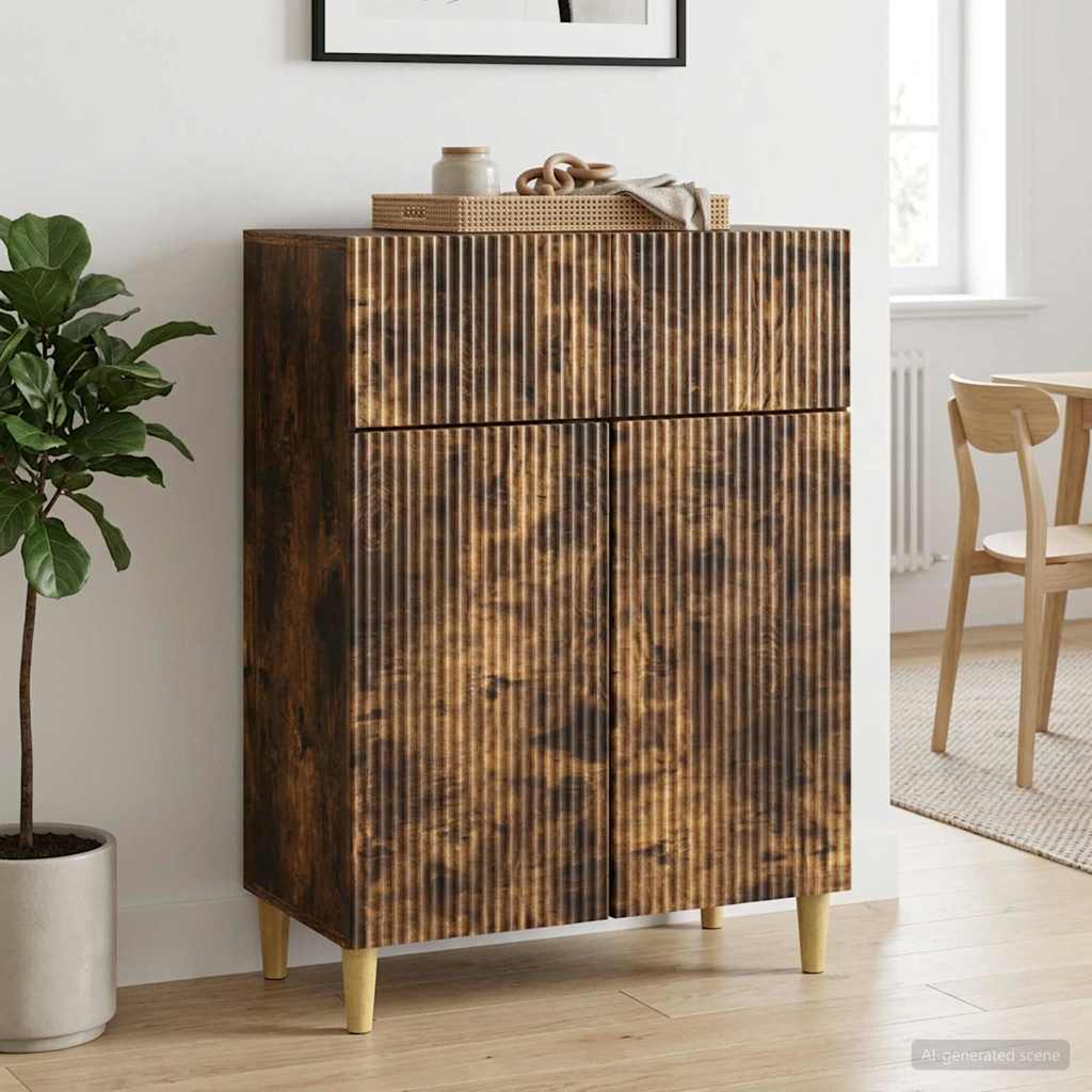 vidaXL Bufet Dąb wędzony 66 x 34,5 x 90 cm Drewno inżynieryjne