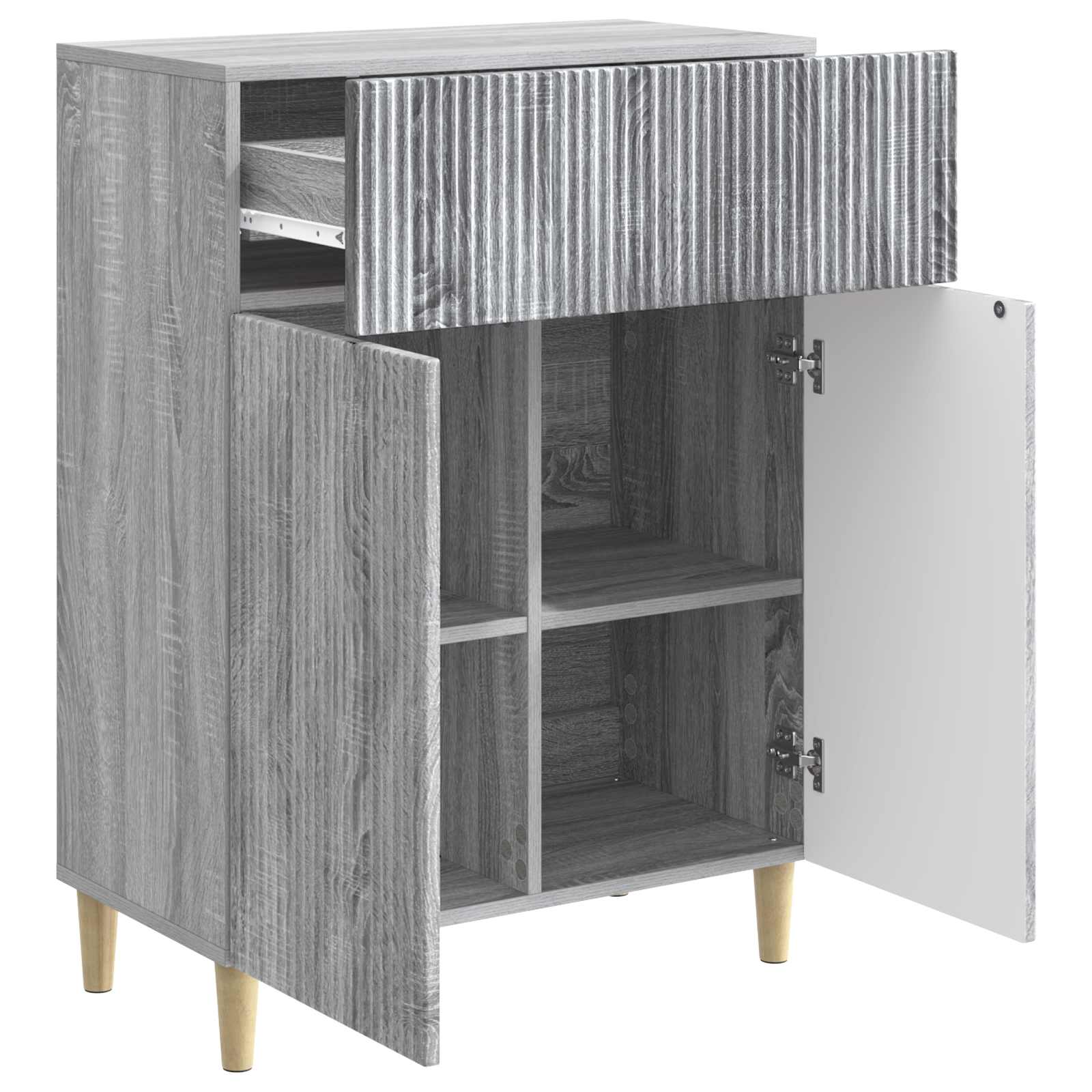 vidaXL Bufet Szary Sonoma 66 x 34,5 x 90 cm Drewno inżynieryjne