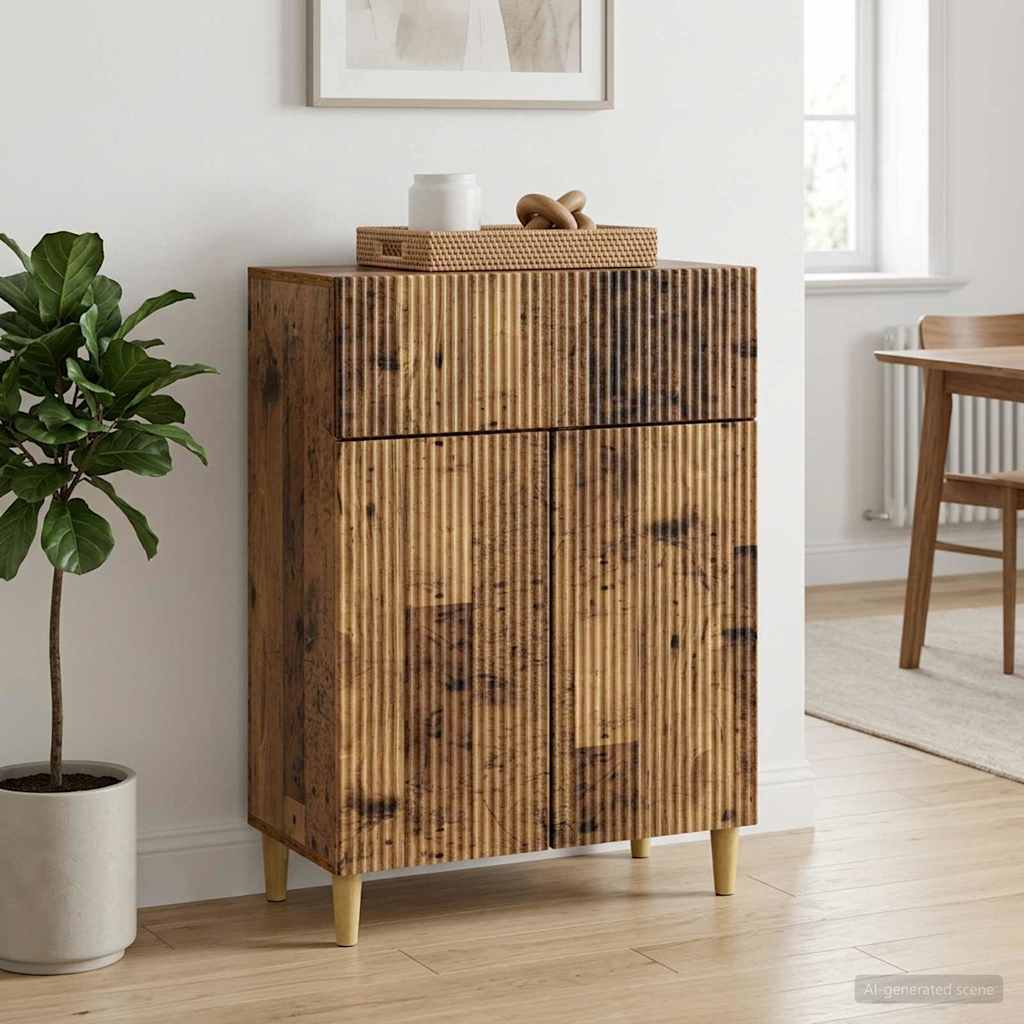 vidaXL Bufet Stare drewno 66 x 34,5 x 90 cm Drewno inżynieryjne