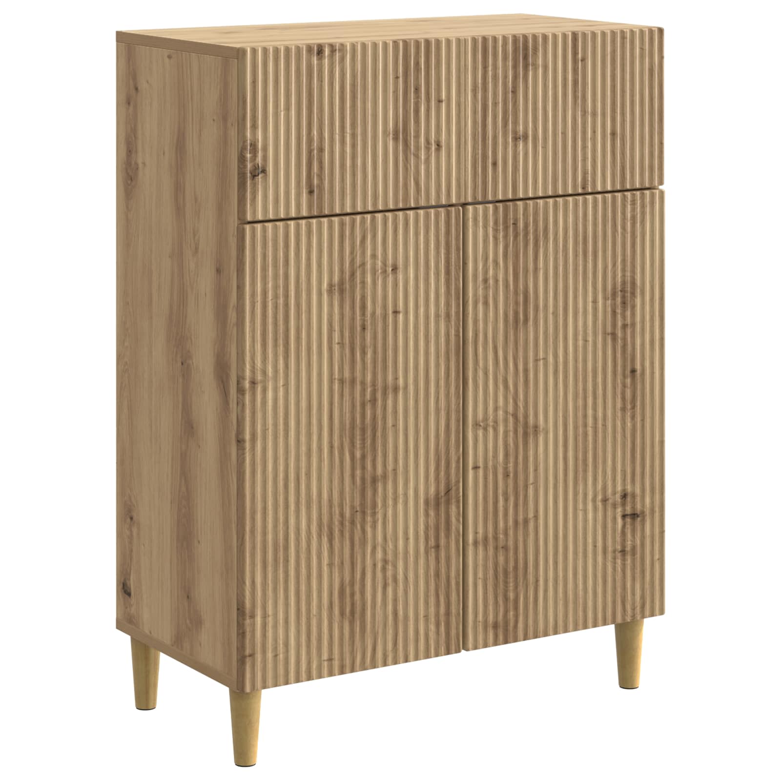 vidaXL Bufet Dąb artisan 66 x 34,5 x 90 cm Drewno inżynieryjne
