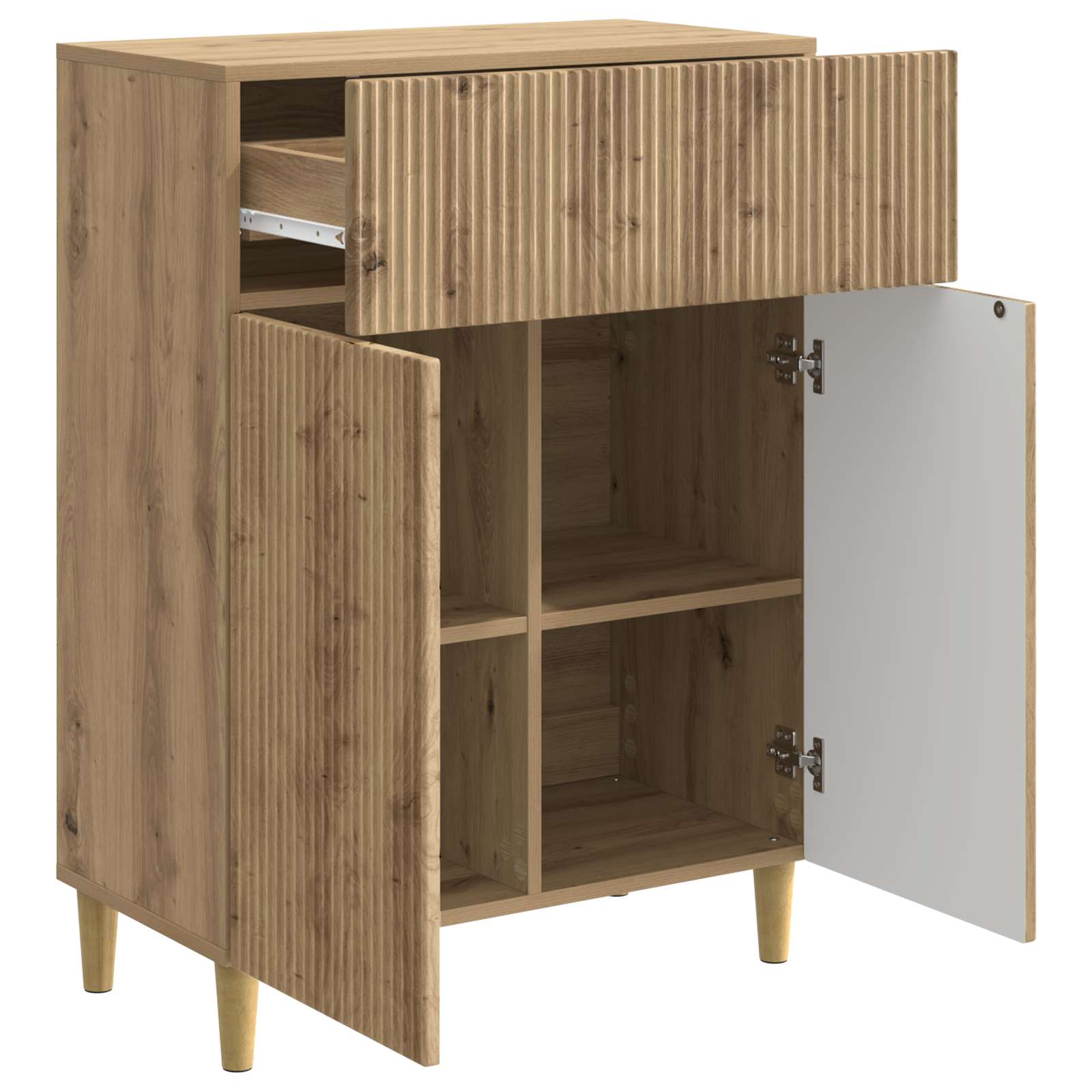 vidaXL Bufet Dąb artisan 66 x 34,5 x 90 cm Drewno inżynieryjne