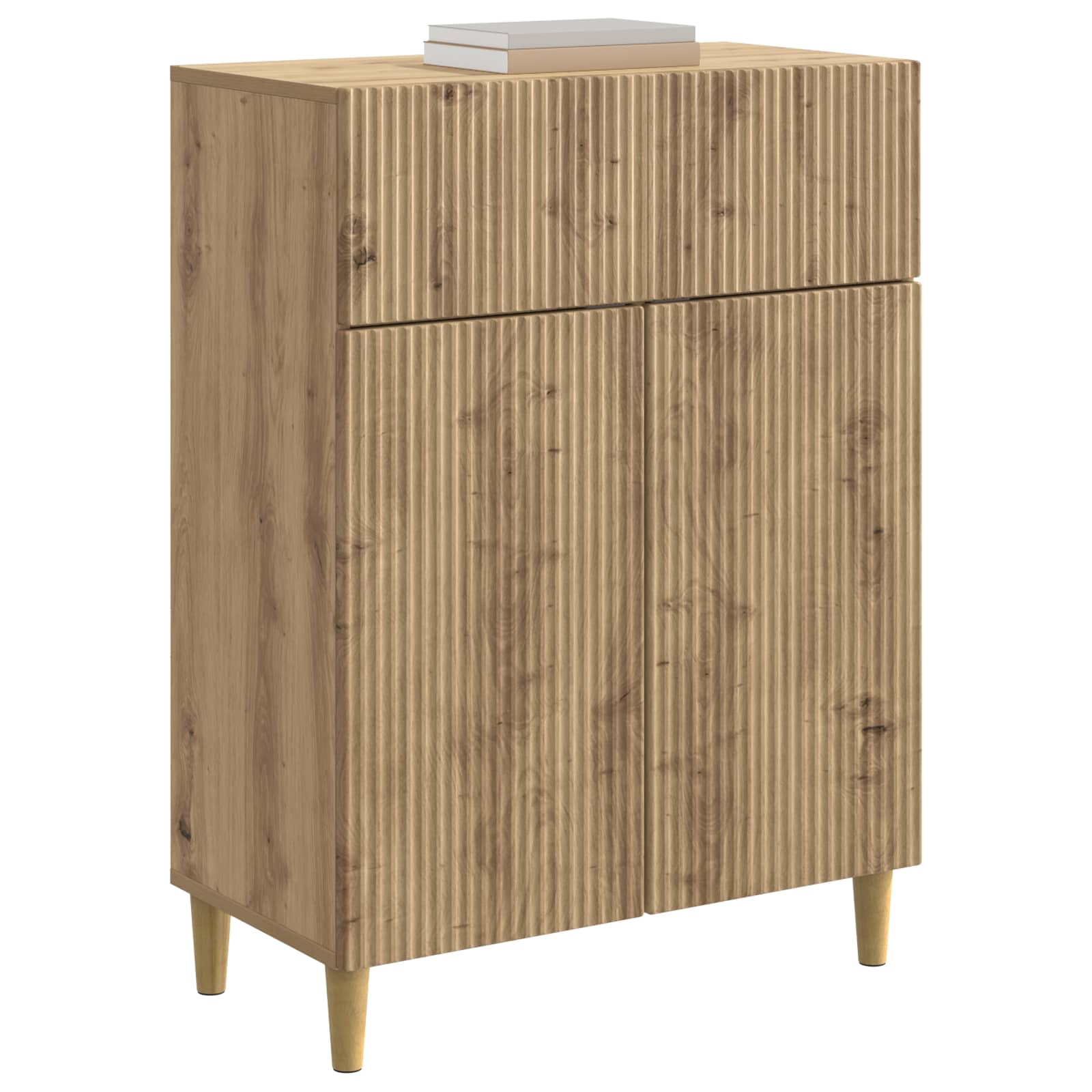 vidaXL Bufet Dąb artisan 66 x 34,5 x 90 cm Drewno inżynieryjne