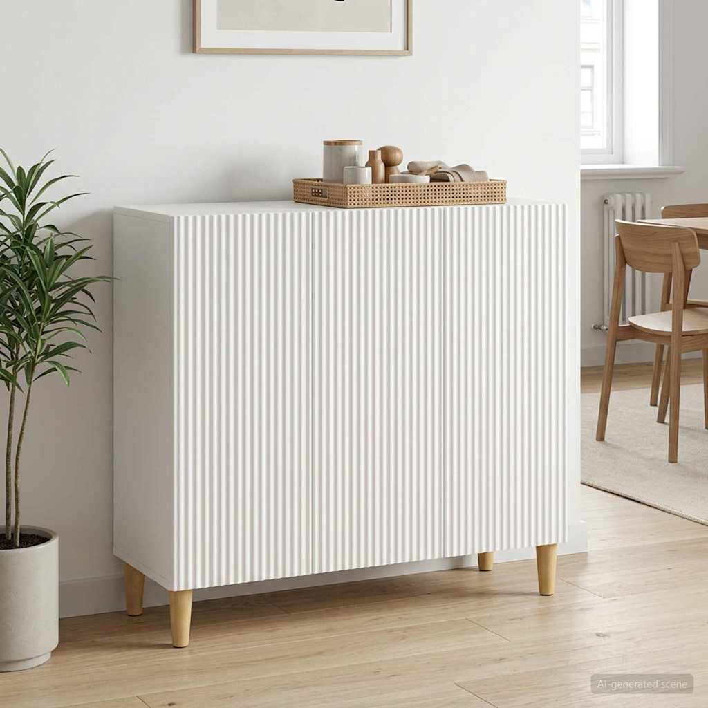 vidaXL Bufet Biały 89 x 34,5 x 80 cm Drewno inżynieryjne