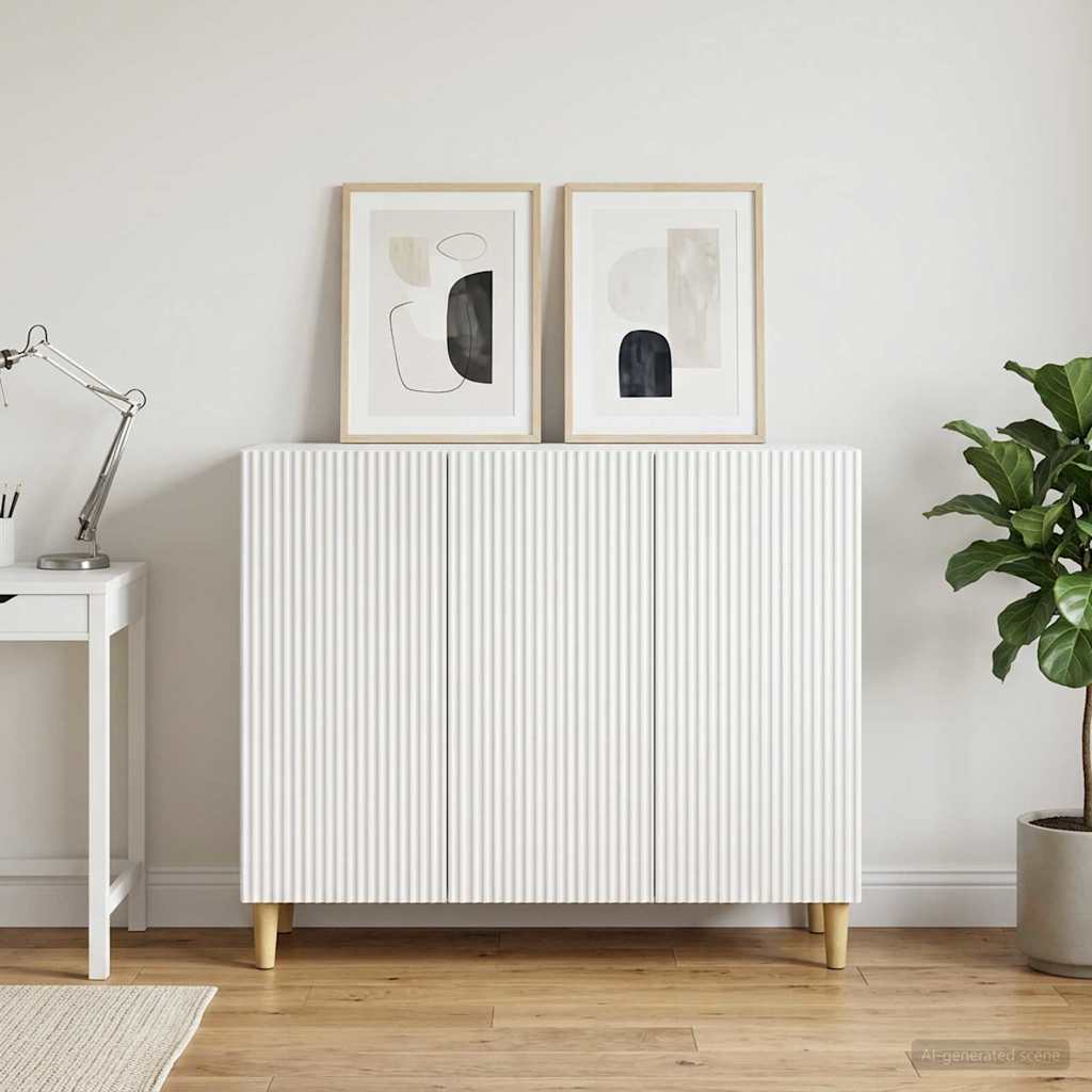 vidaXL Bufet Biały 89 x 34,5 x 80 cm Drewno inżynieryjne