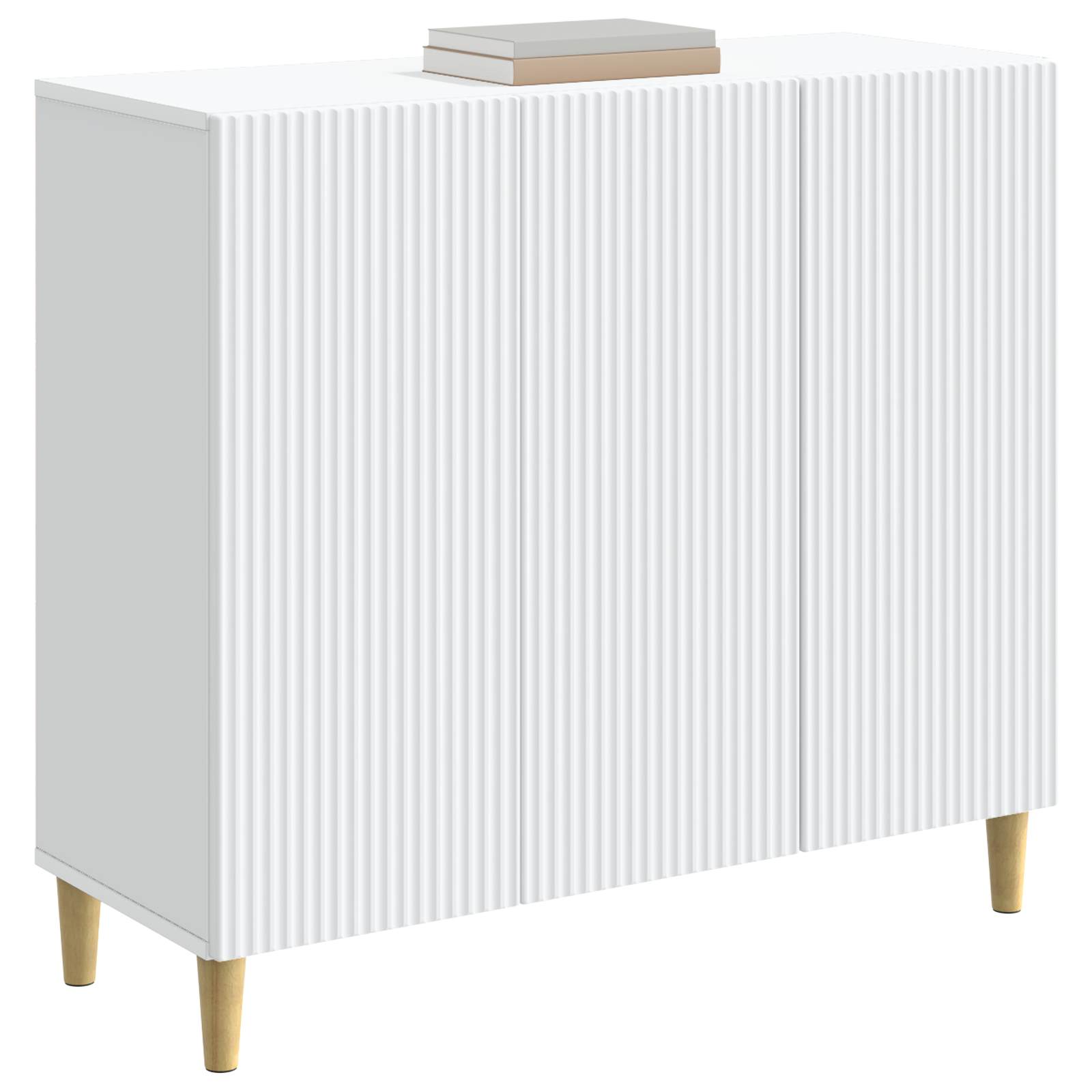 vidaXL Bufet Biały 89 x 34,5 x 80 cm Drewno inżynieryjne