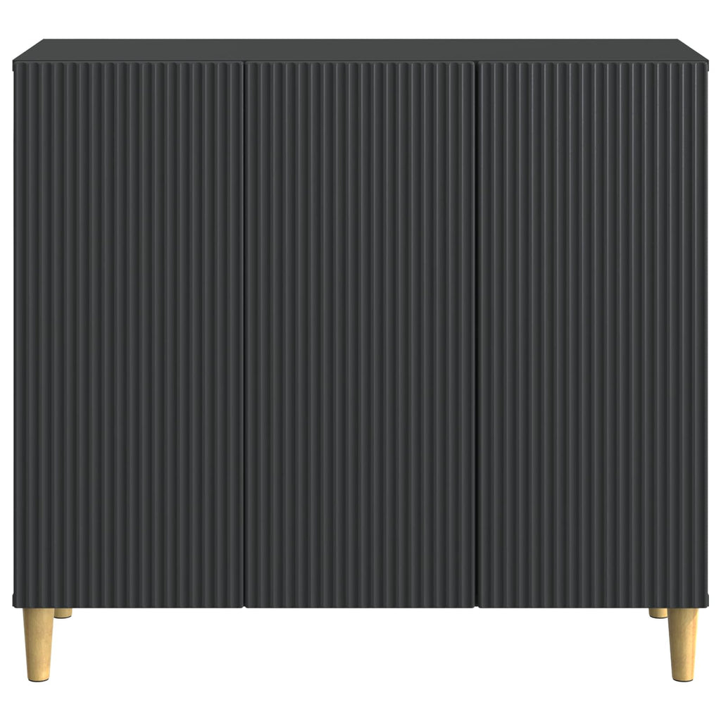 vidaXL Bufet Czarny 89 x 34,5 x 80 cm Drewno inżynieryjne