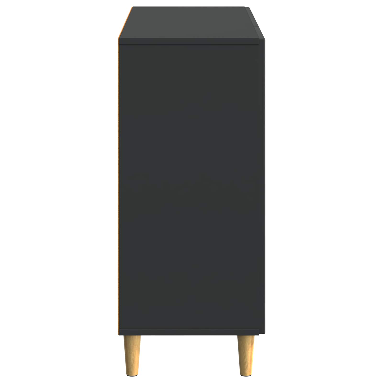 vidaXL Bufet Czarny 89 x 34,5 x 80 cm Drewno inżynieryjne