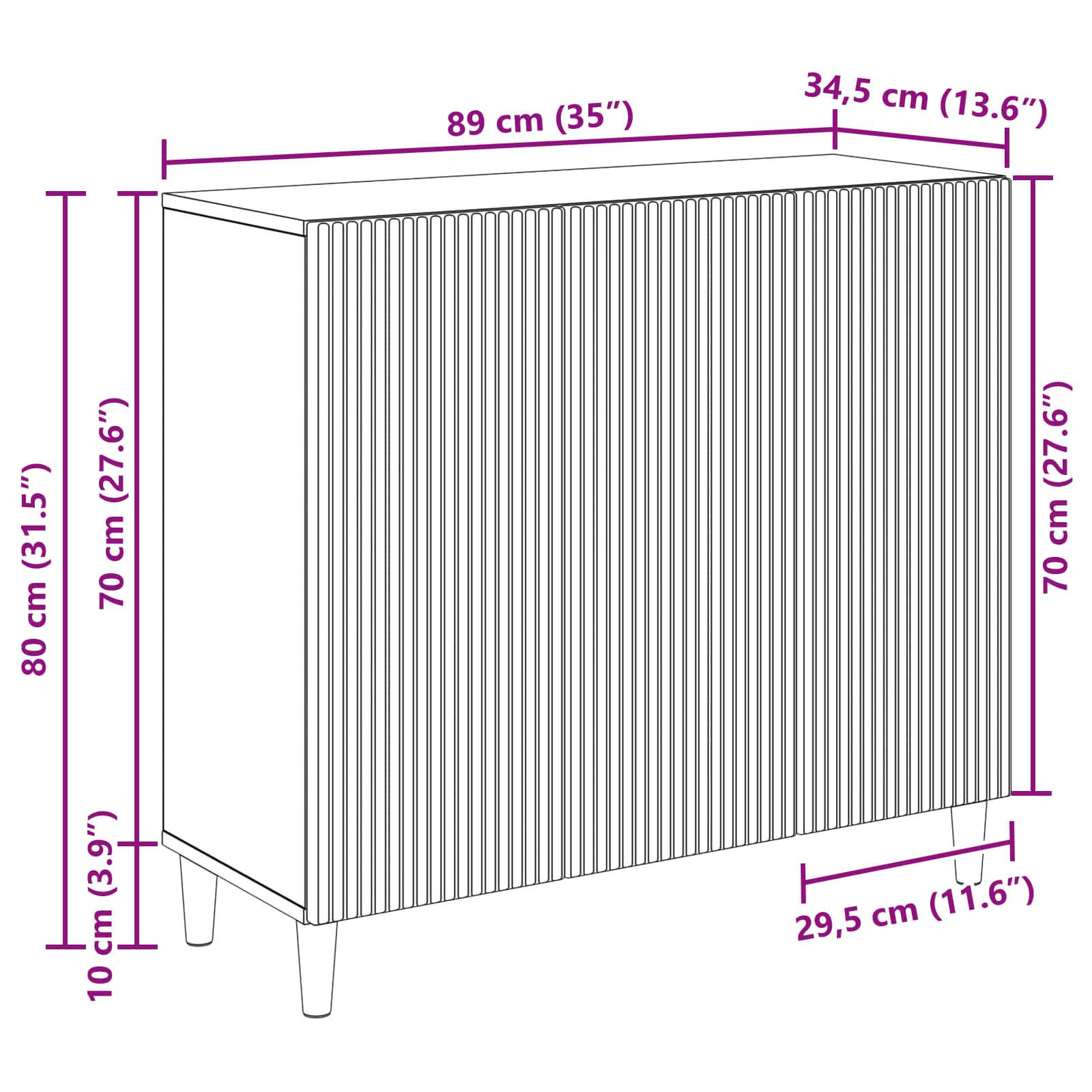 vidaXL Bufet dąb Sonoma 89 x 34,5 x 80 cm Drewno inżynieryjne