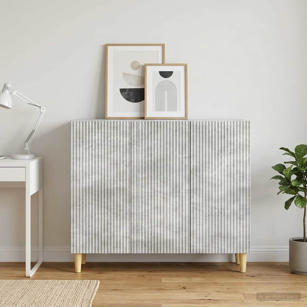 vidaXL Bufet Betonowy szary 89 x 34,5 x 80 cm Drewno inżynieryjne