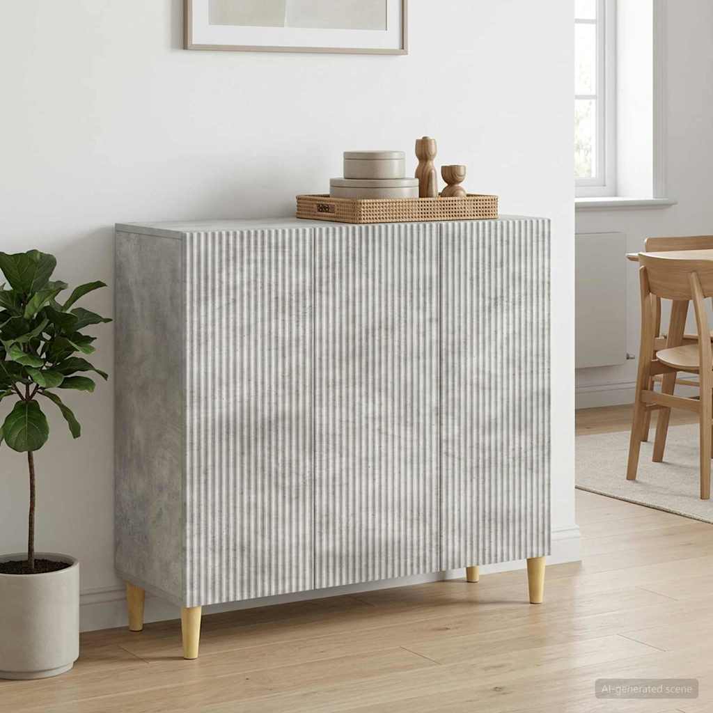 vidaXL Bufet Betonowy szary 89 x 34,5 x 80 cm Drewno inżynieryjne