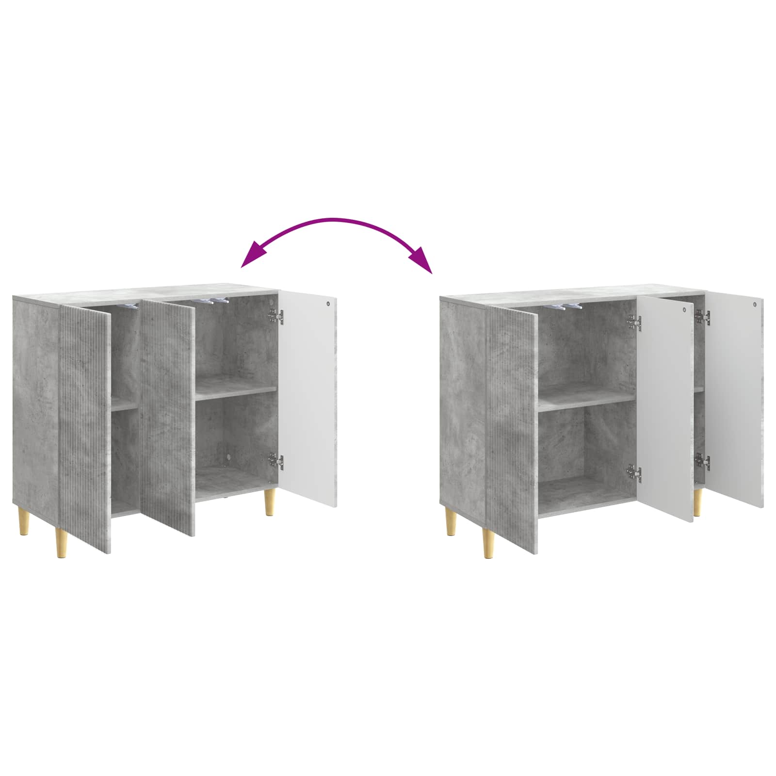 vidaXL Bufet Betonowy szary 89 x 34,5 x 80 cm Drewno inżynieryjne