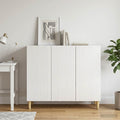 vidaXL Bufet Biały wysoki połysk 89 x 34,5 x 80 cm Drewno inżynieryjne