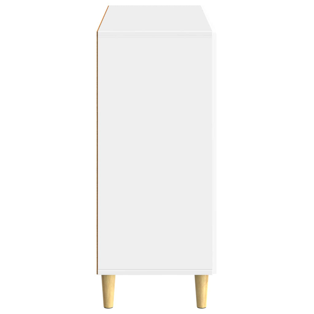 vidaXL Bufet Biały wysoki połysk 89 x 34,5 x 80 cm Drewno inżynieryjne