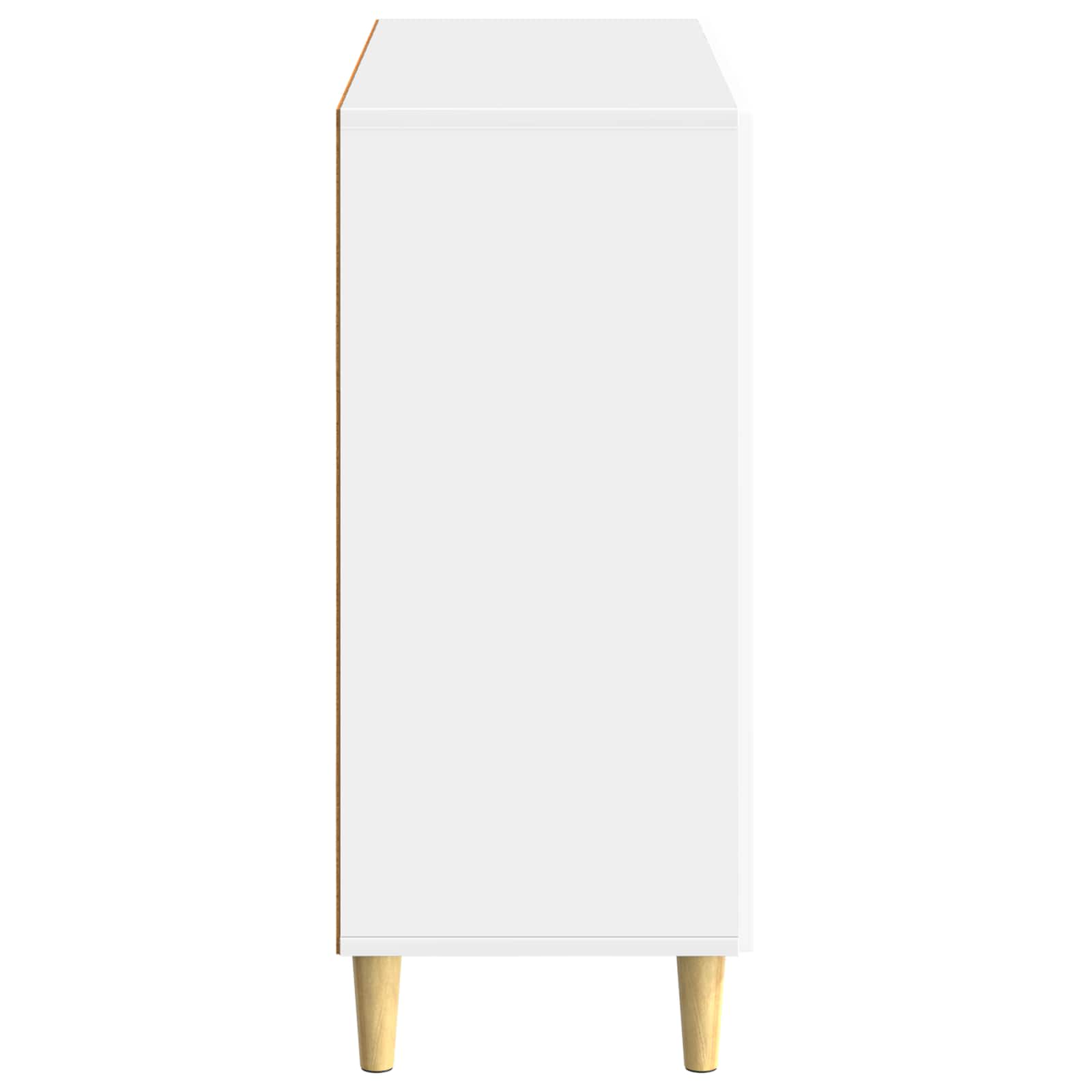 vidaXL Bufet Biały wysoki połysk 89 x 34,5 x 80 cm Drewno inżynieryjne