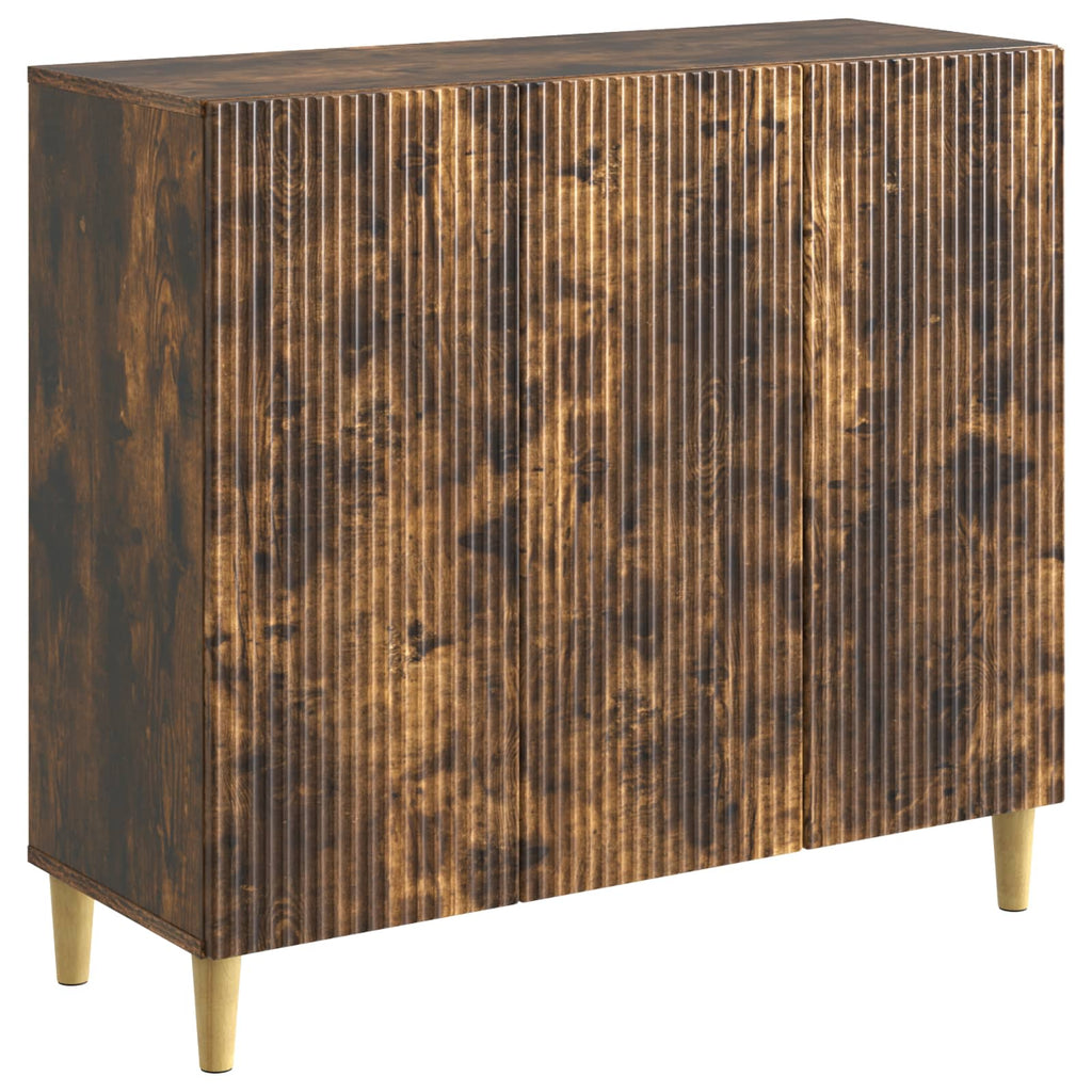 vidaXL Bufet Dąb wędzony 89 x 34,5 x 80 cm Drewno inżynieryjne