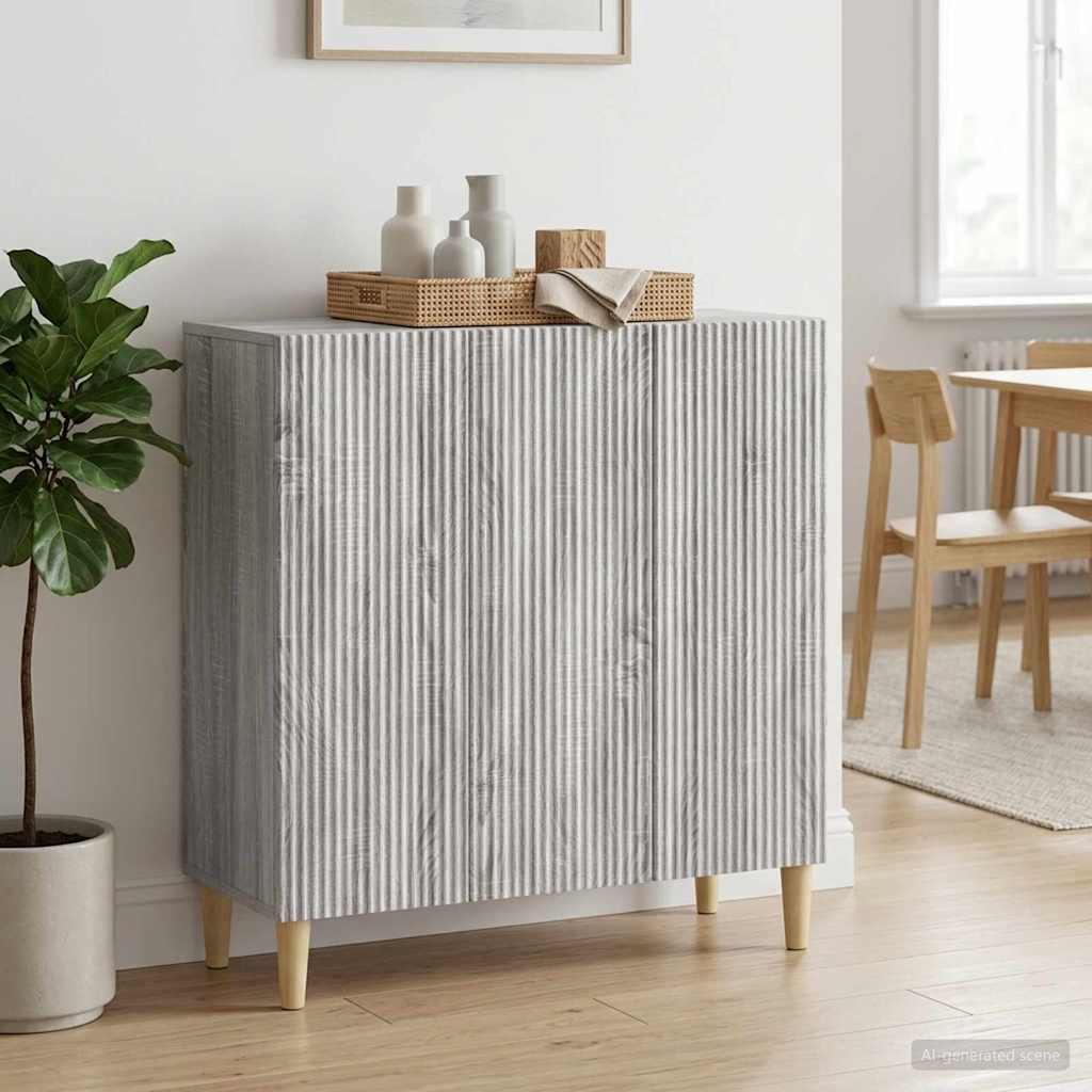 vidaXL Bufet Szary Sonoma 89 x 34,5 x 80 cm Drewno inżynieryjne