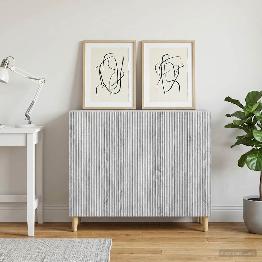 vidaXL Bufet Szary Sonoma 89 x 34,5 x 80 cm Drewno inżynieryjne