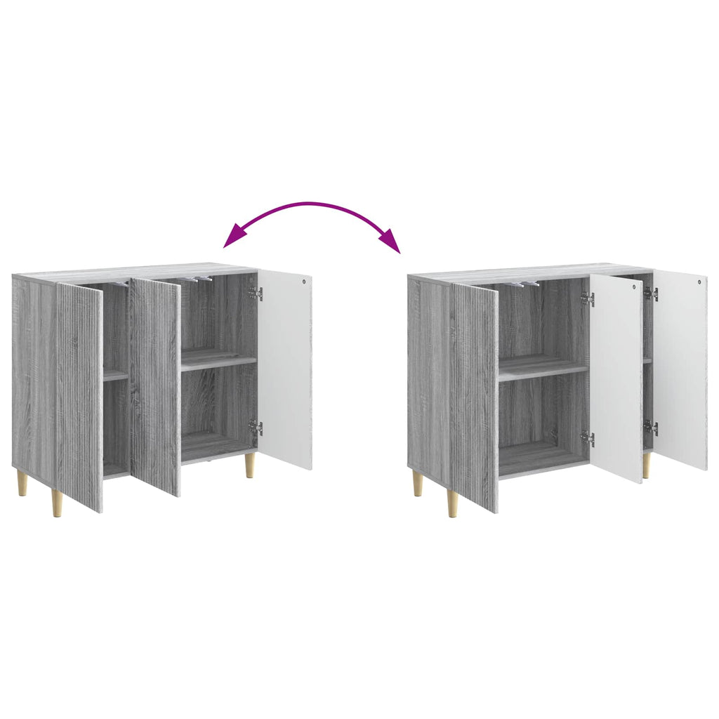 vidaXL Bufet Szary Sonoma 89 x 34,5 x 80 cm Drewno inżynieryjne