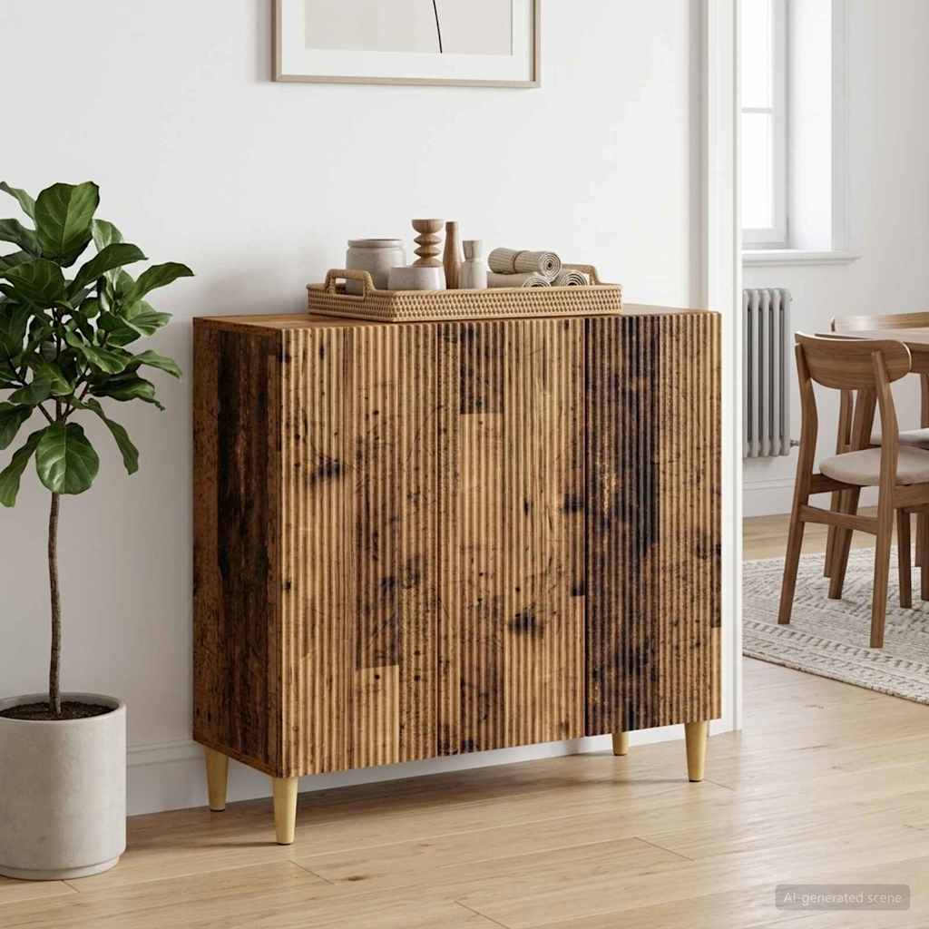 vidaXL Bufet Stare drewno 89 x 34,5 x 80 cm Drewno inżynieryjne