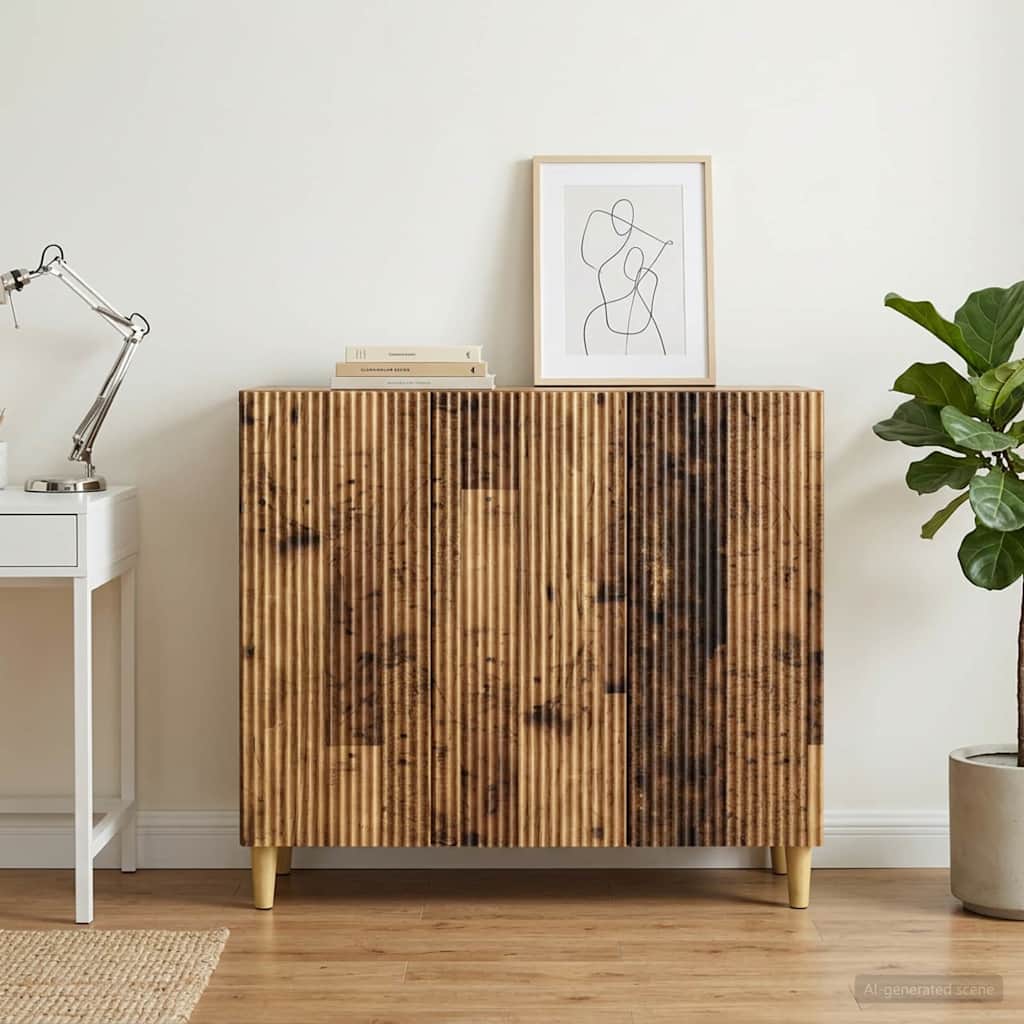 vidaXL Bufet Stare drewno 89 x 34,5 x 80 cm Drewno inżynieryjne