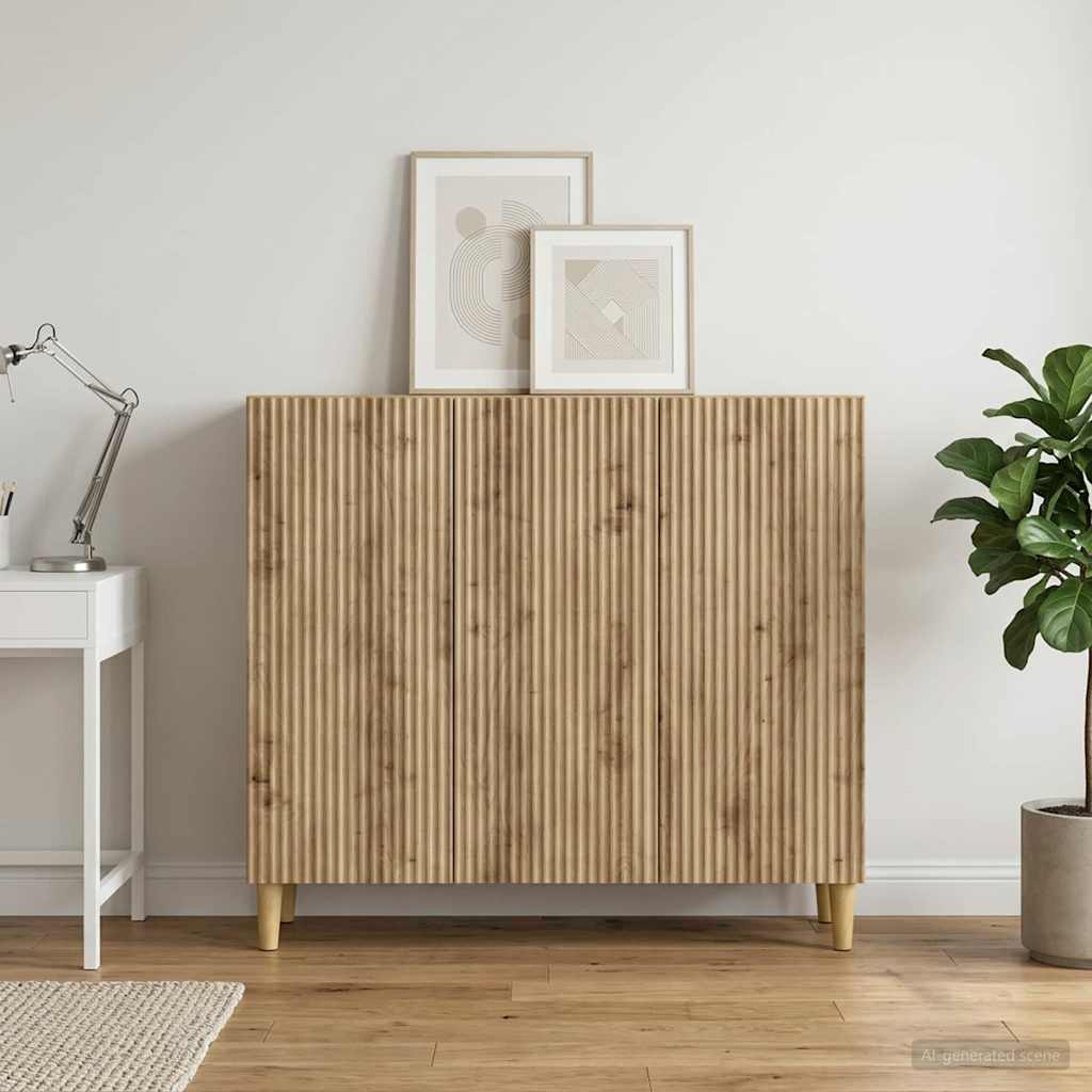 vidaXL Bufet Dąb artisan 89 x 34,5 x 80 cm Drewno inżynieryjne