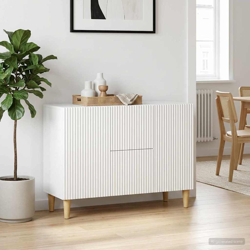 vidaXL Bufet Biały 89 x 34,5 x 60 cm Drewno inżynieryjne