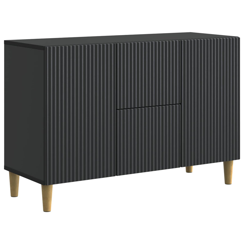 vidaXL Bufet z szufladą Czarny 89 x 34,5 x 60 cm Drewno inżynieryjne