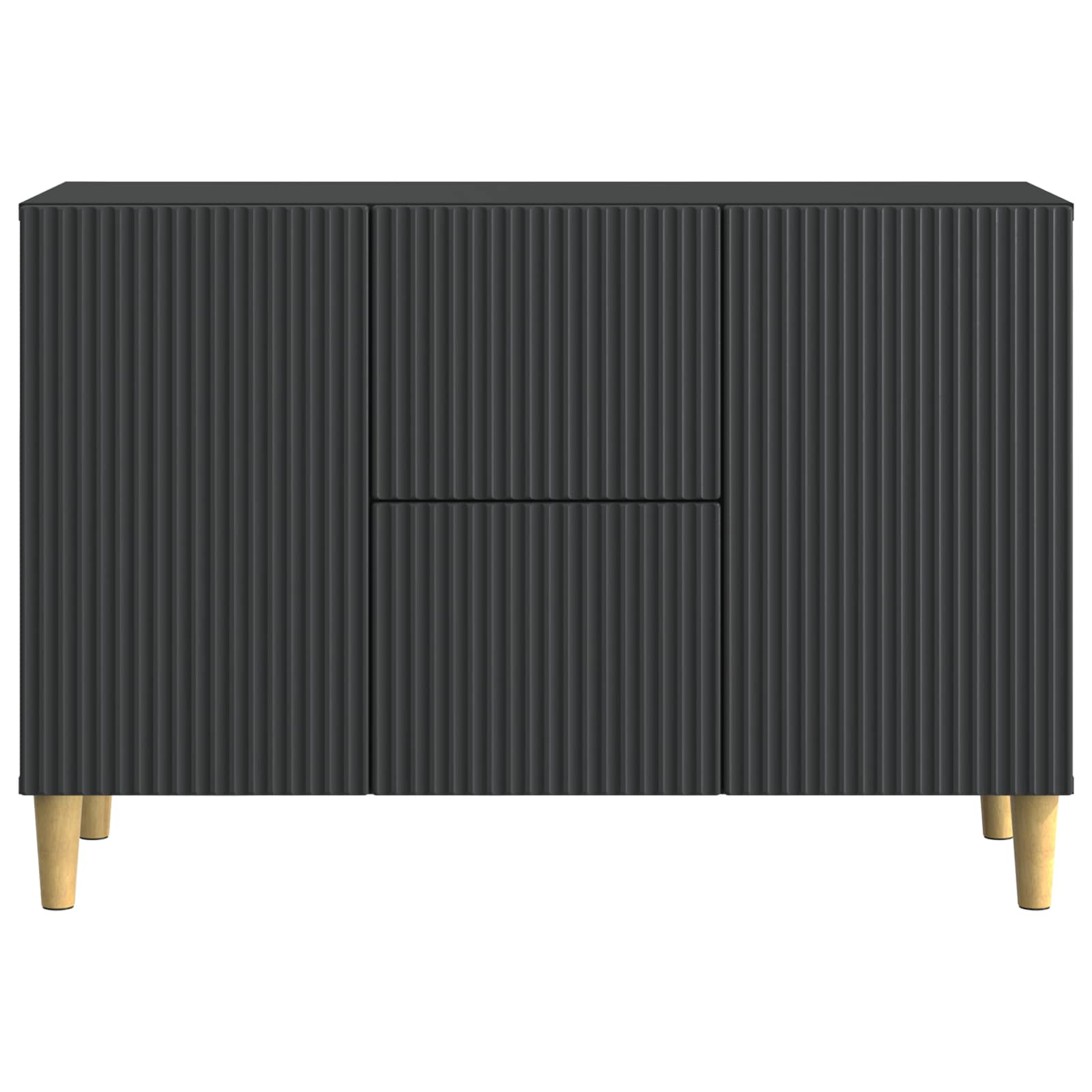 vidaXL Bufet z szufladą Czarny 89 x 34,5 x 60 cm Drewno inżynieryjne