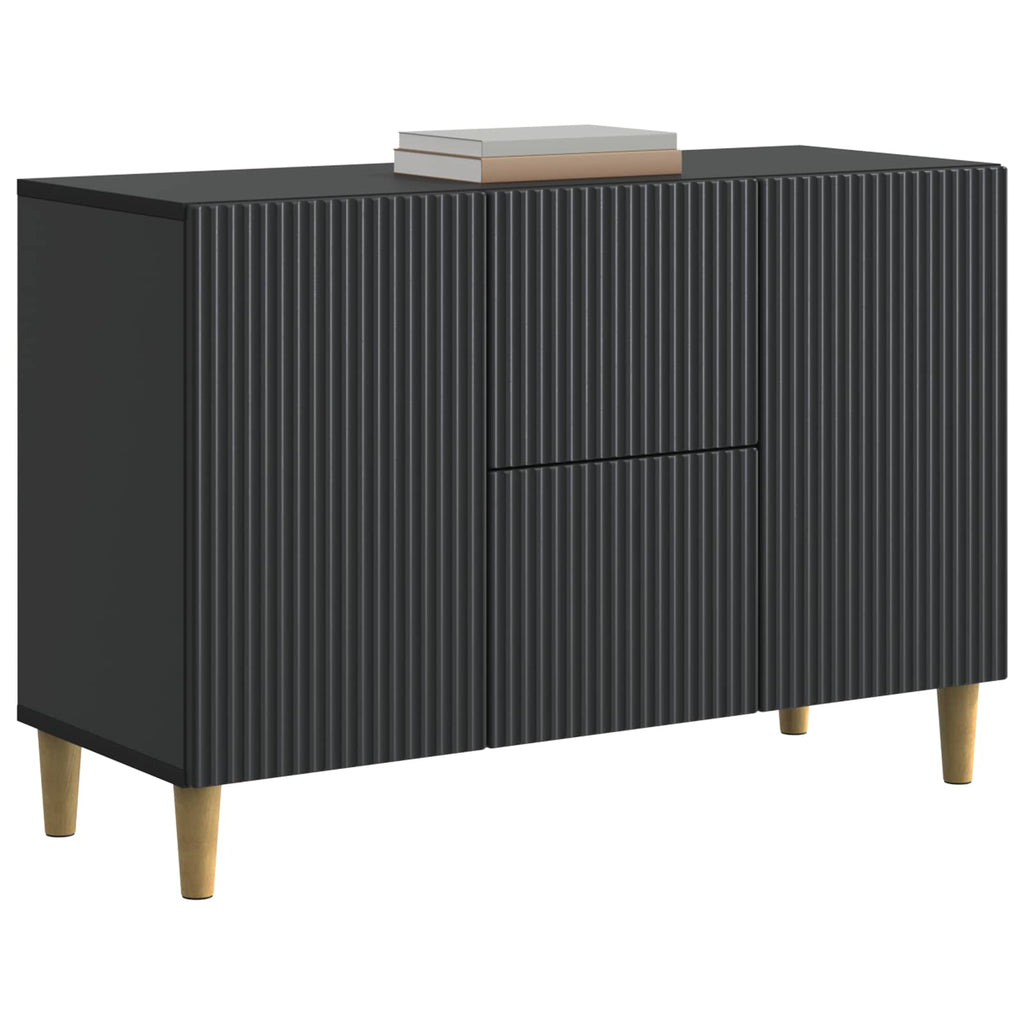 vidaXL Bufet z szufladą Czarny 89 x 34,5 x 60 cm Drewno inżynieryjne