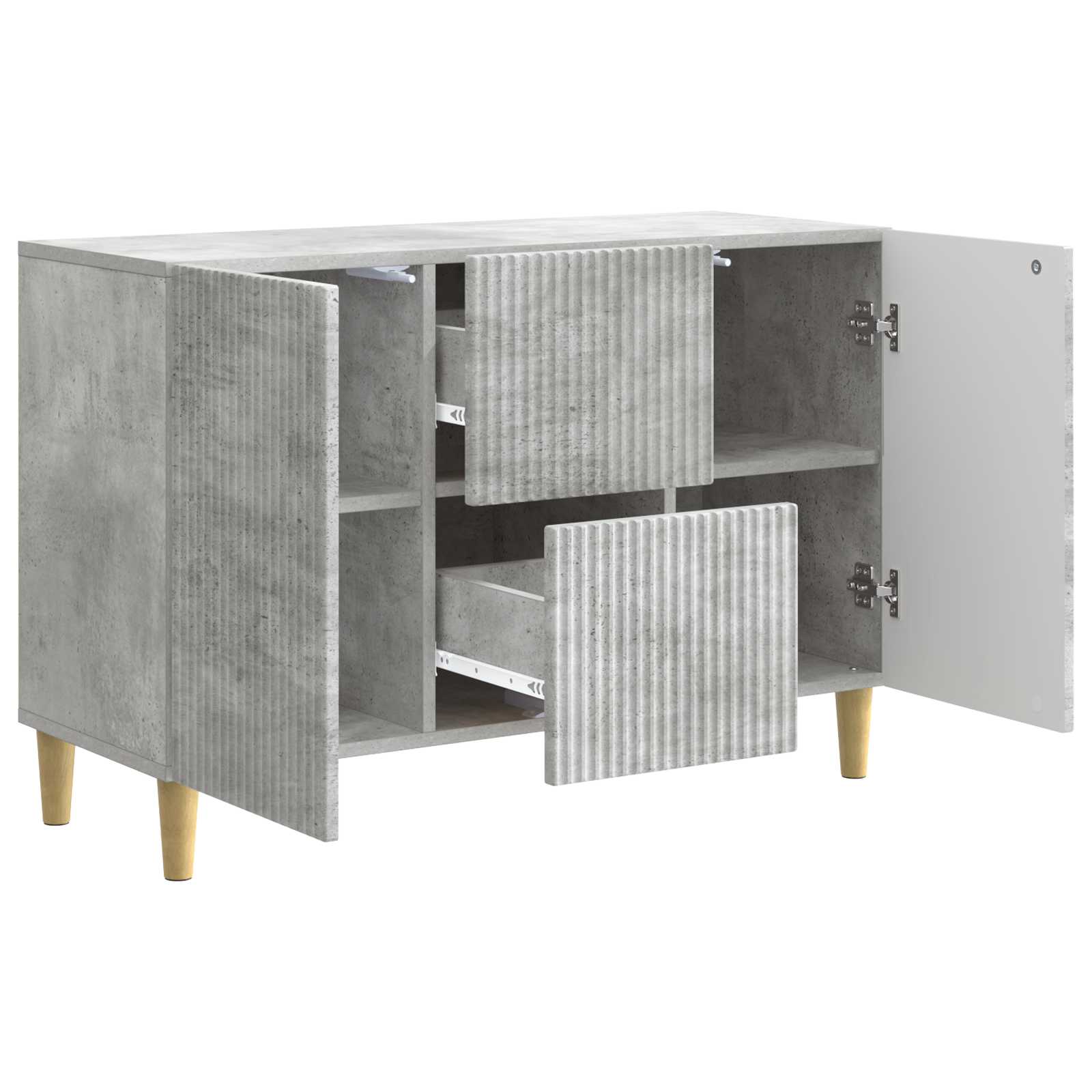 vidaXL Bufet Betonowy szary 89 x 34,5 x 60 cm Drewno inżynieryjne