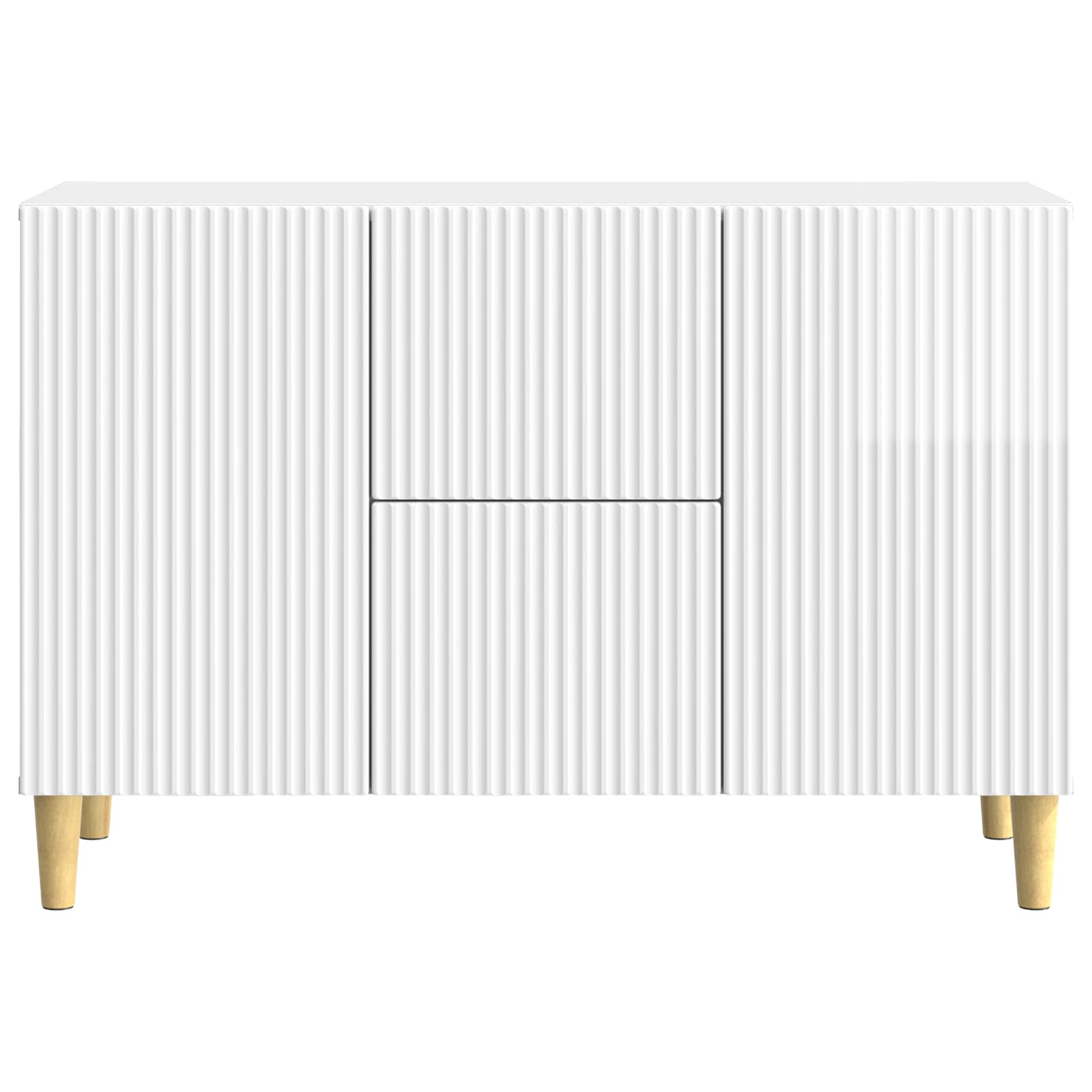 vidaXL Bufet Biały wysoki połysk 89 x 34,5 x 60 cm Drewno inżynieryjne