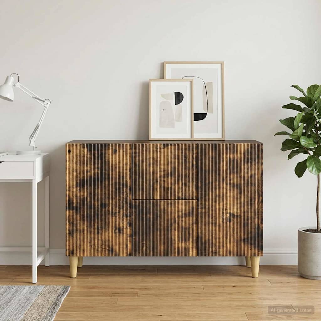 vidaXL Bufet Dąb wędzony 89 x 34,5 x 60 cm Drewno inżynieryjne