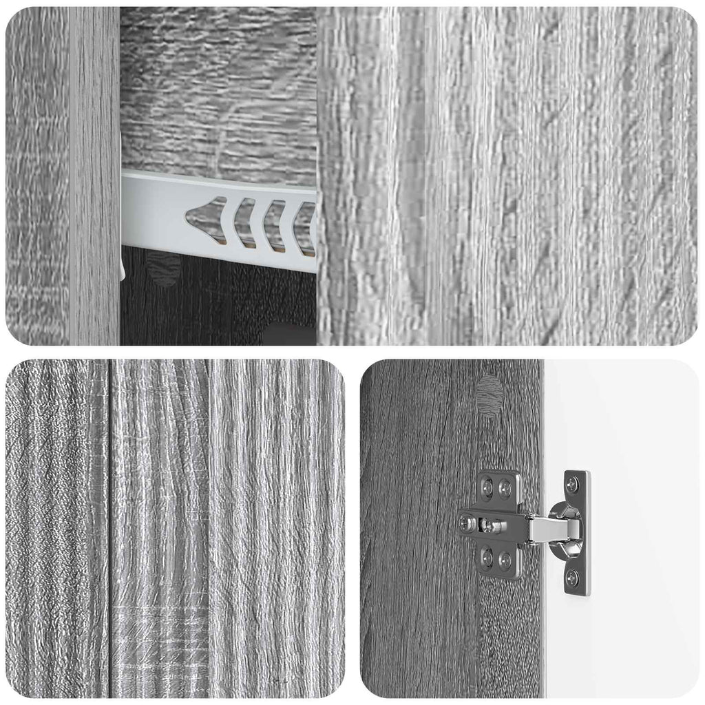 vidaXL Bufet Szary Sonoma 89 x 34,5 x 60 cm Drewno inżynieryjne